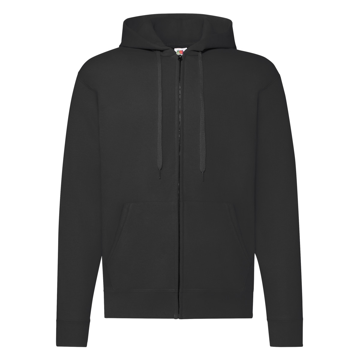 62062 Men’s Classic Hooded Sweat Jacket Black