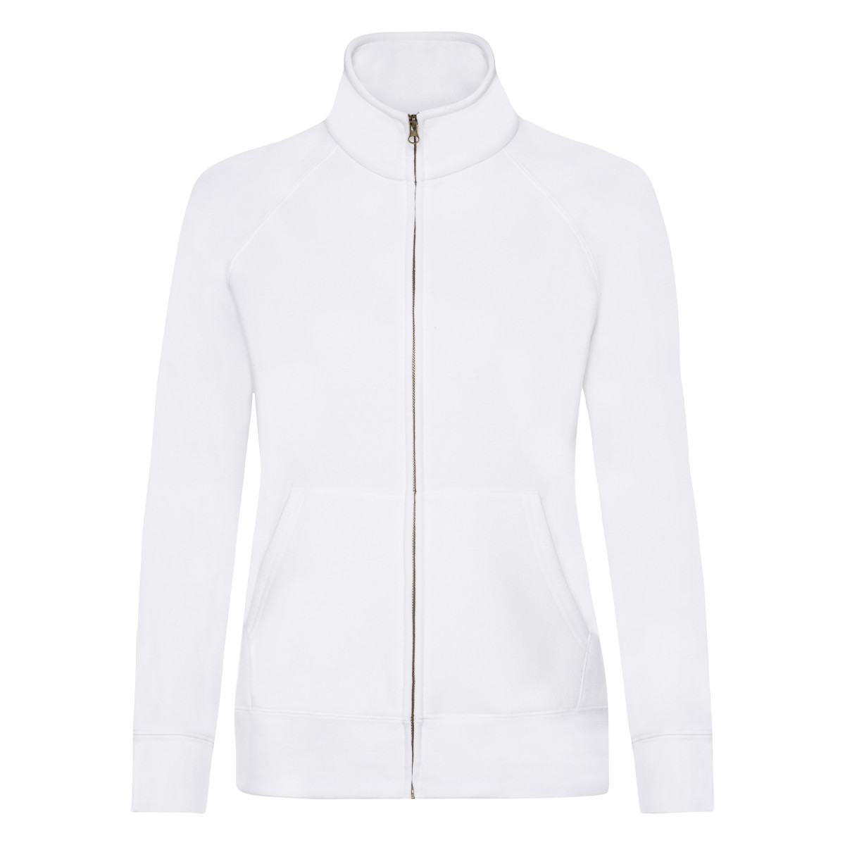 62116 White Ladies’ Premium Sweat Jacket 62116 White Ladies’ Premium Sweat Jacket