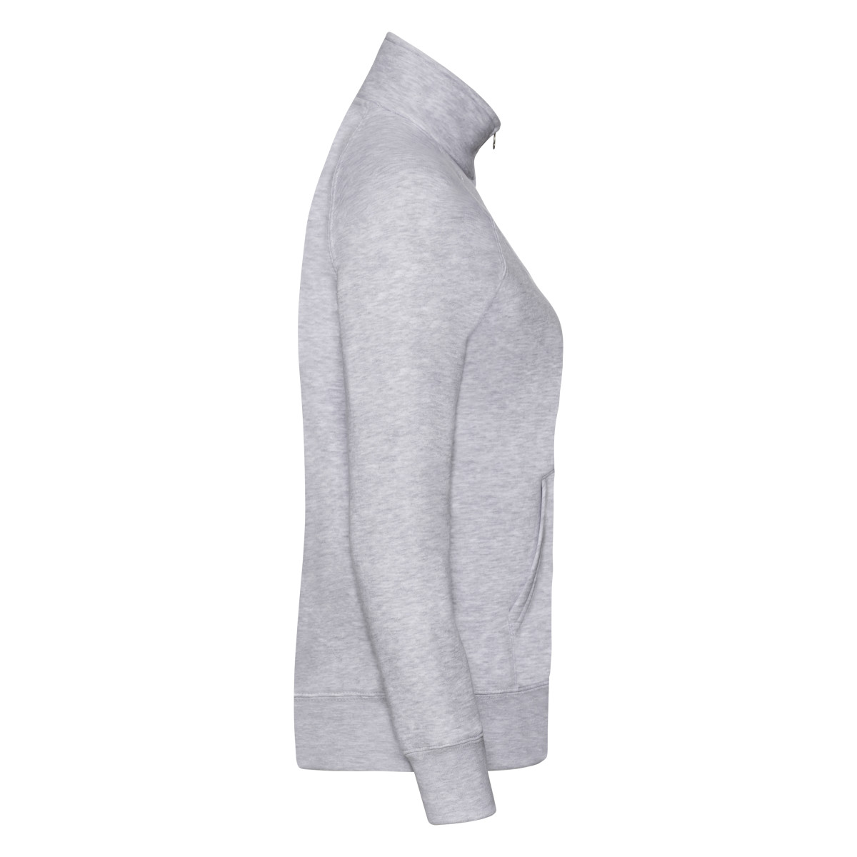 62116 Ladies’ Premium Sweat Jacket Heather Grey