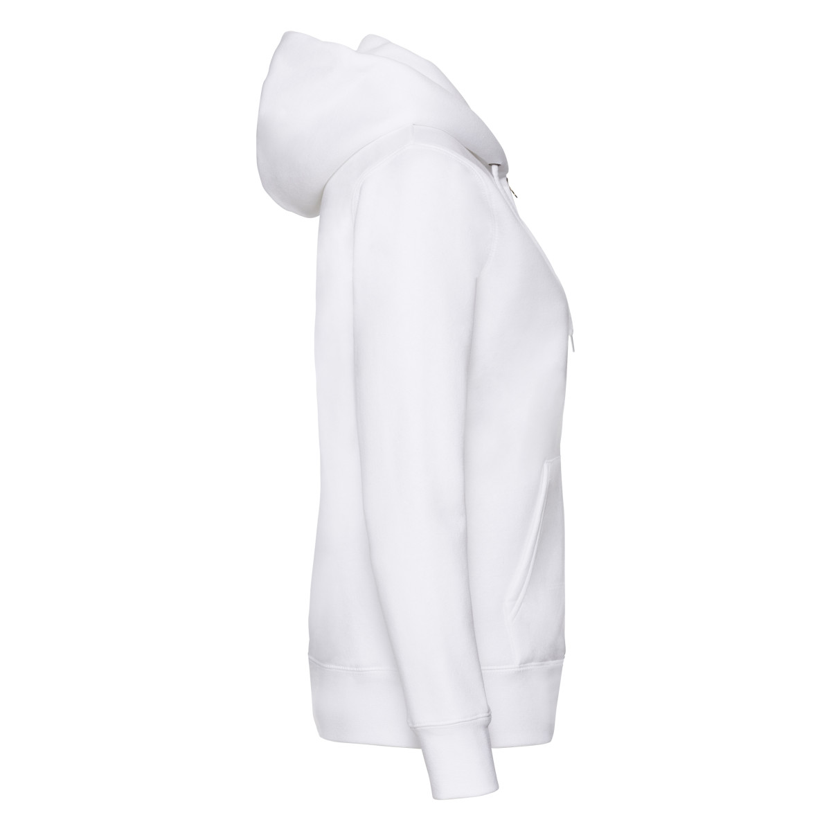 62118 White Ladies’ Premium Hooded Sweat Jacket