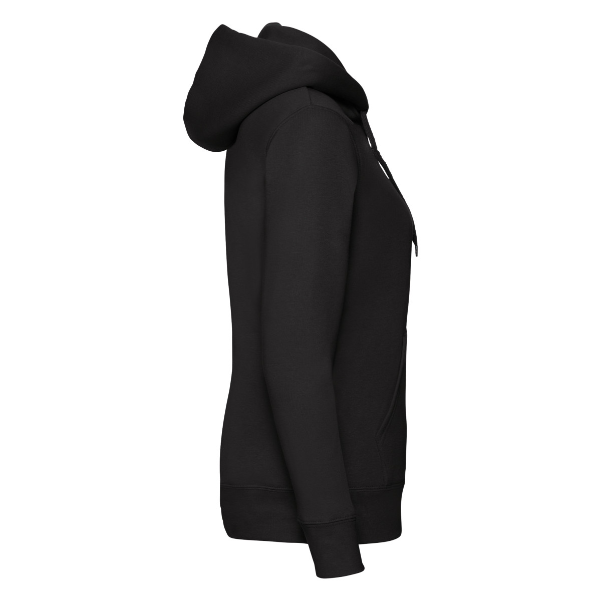 62118 Black Ladies’ Premium Hooded Sweat Jacket