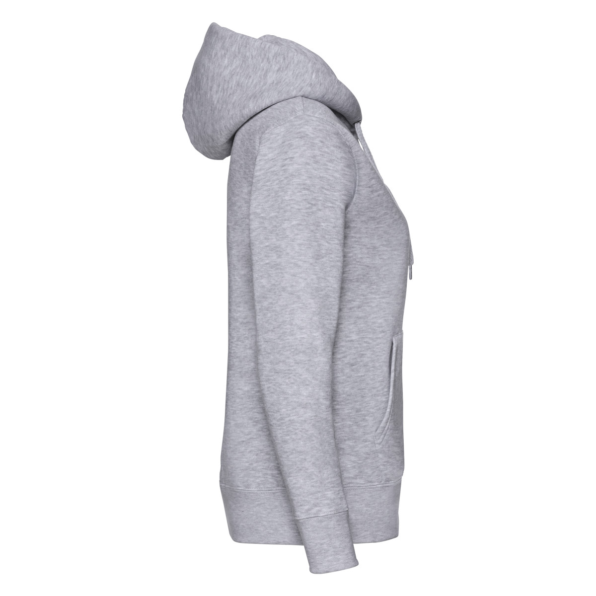 62118 Ladies’ Premium Hooded Sweat Jacket Heather Grey