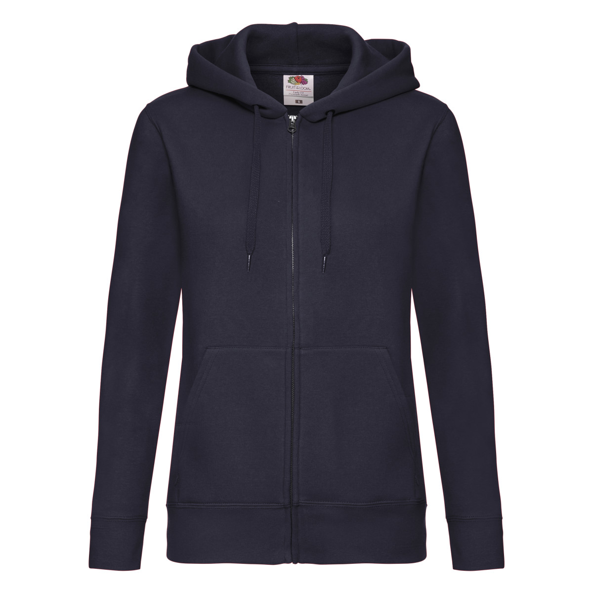 62118 Deep Navy Ladies’ Premium Hooded Sweat Jacket 62118 Deep Navy Ladies’ Premium Hooded Sweat Jacket