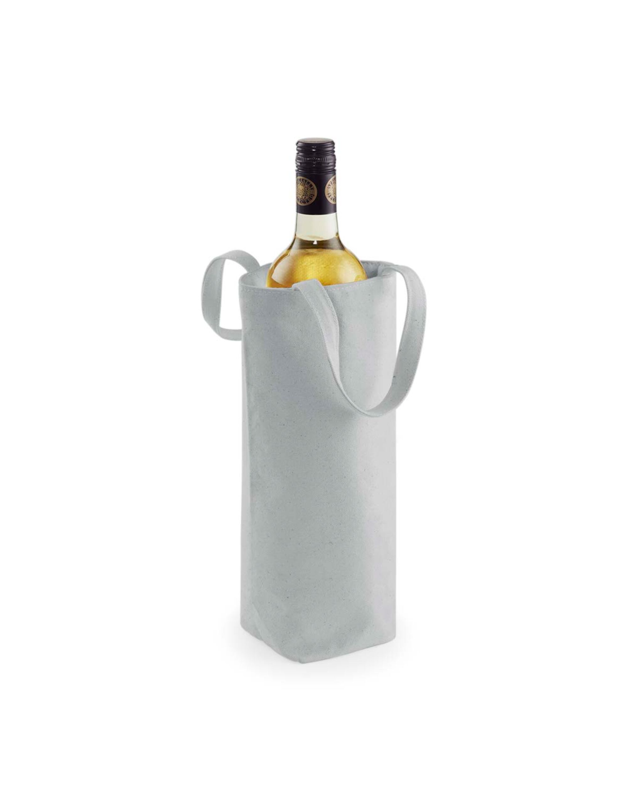 W620 Fairtrade Cotton Bottle Bag Light Grey W620 Fairtrade Cotton Bottle Bag Light Grey