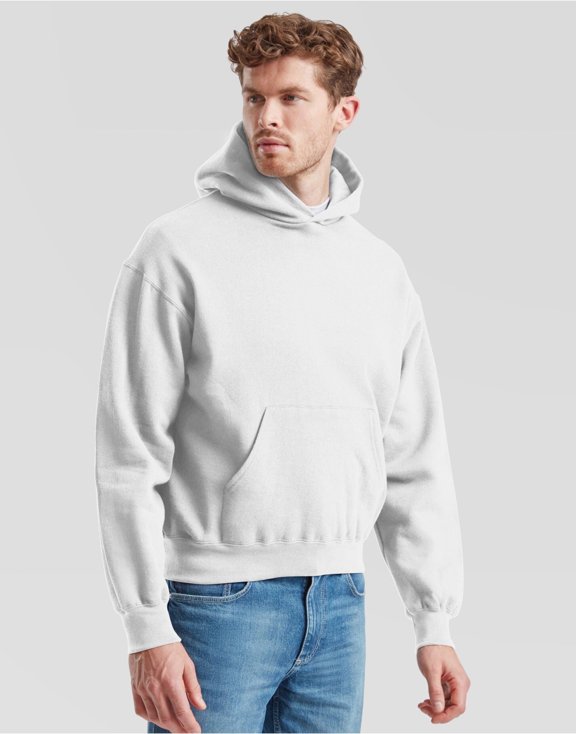 62278 White Supercotton Hooded Sweat