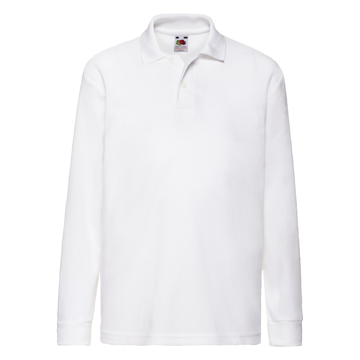 63201 Kid’s 65/35 L/Sleeve Polo White 63201 Kid’s 65/35 L/Sleeve Polo White