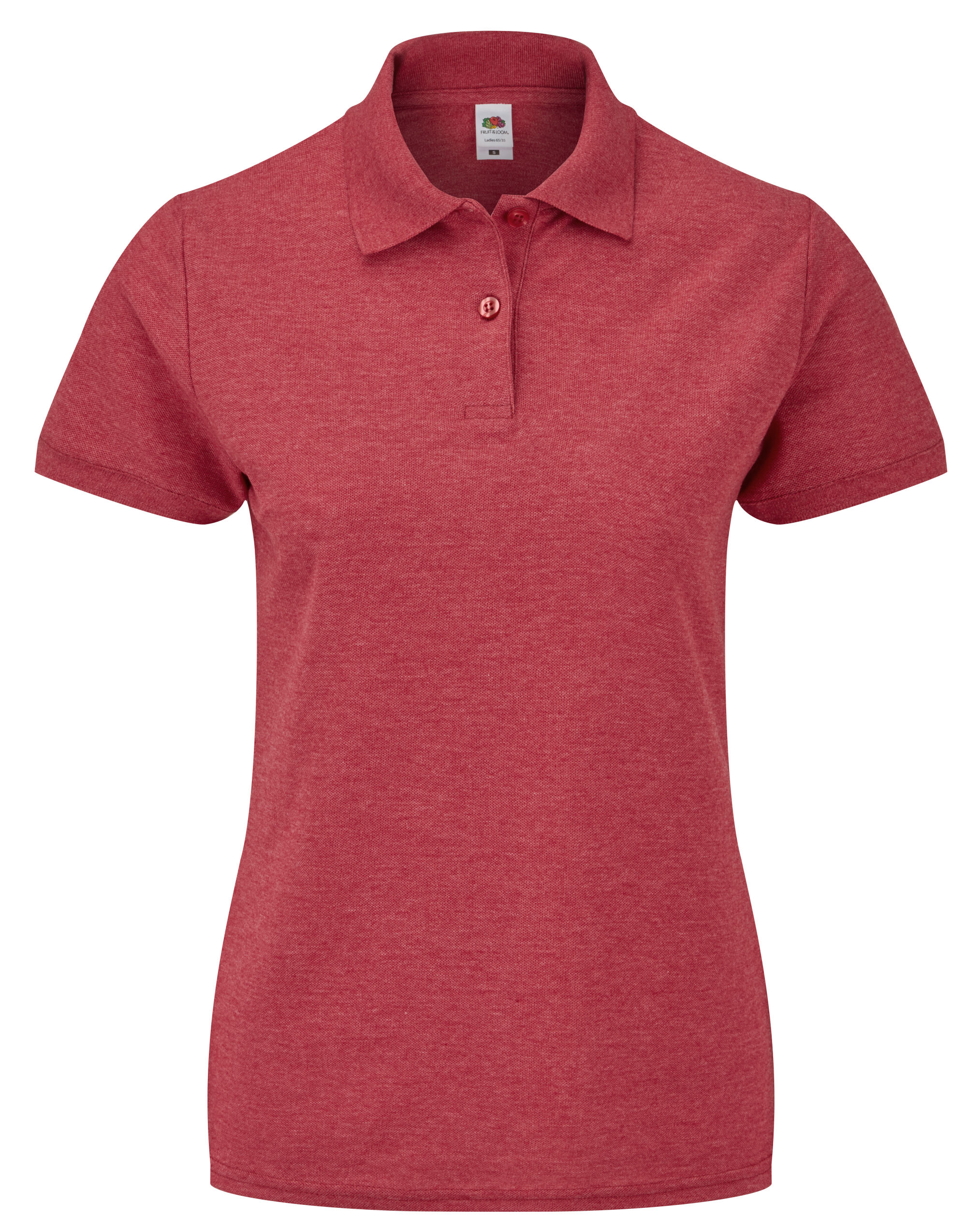63212 Ladies’ 65/35 Polo Vintage Heather Red