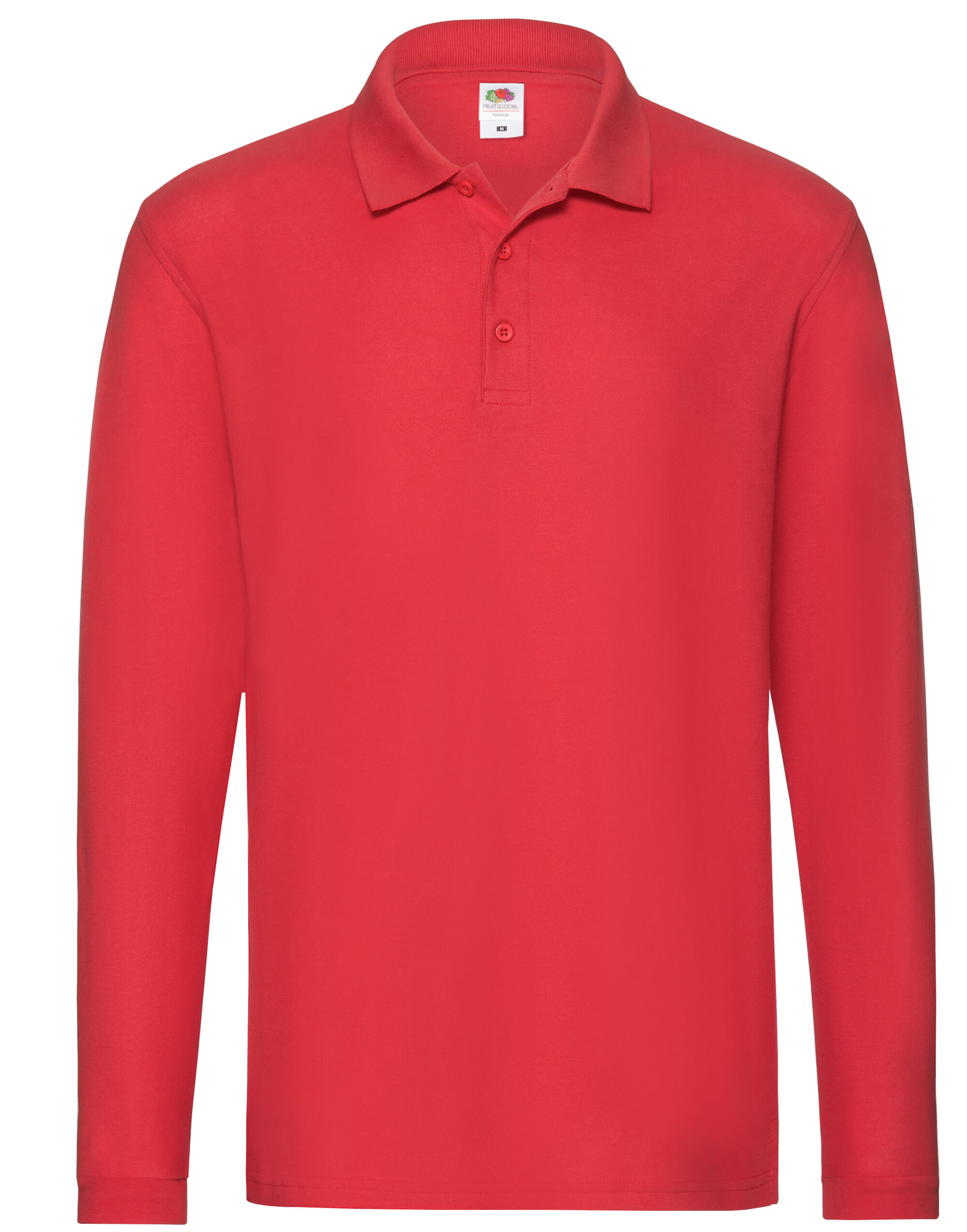 63310 Men’s Premium Long Sleeve Polo Red