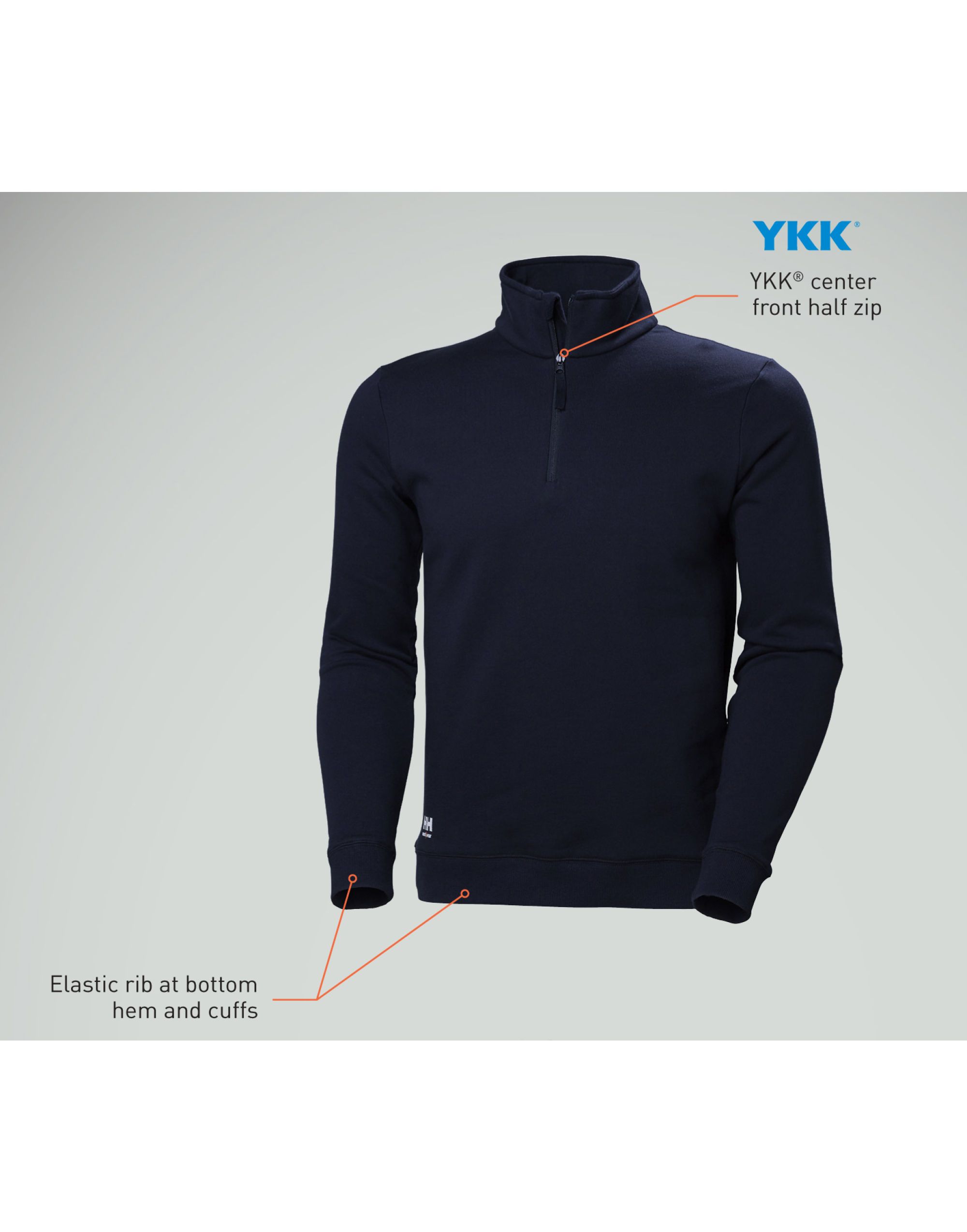 79210 Manchester Half Zip Sweatshirt Navy