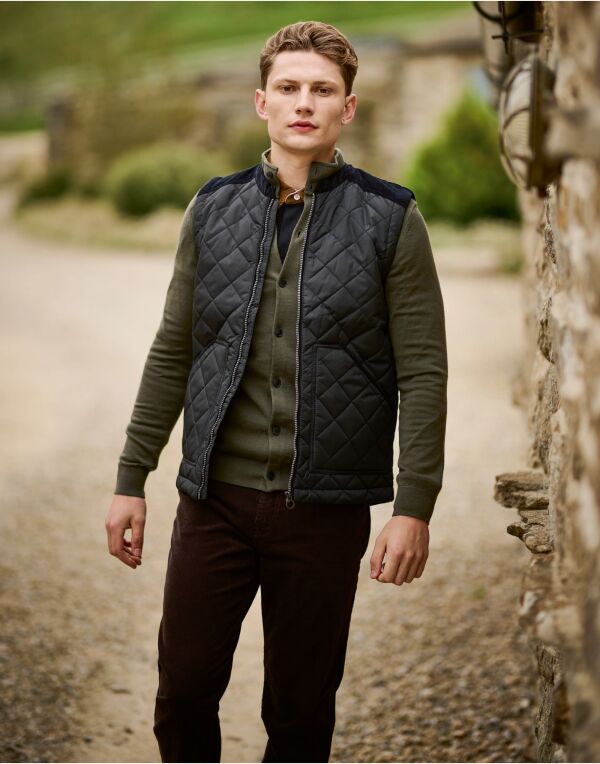 Dark Khaki Moreton Quilted Gilet