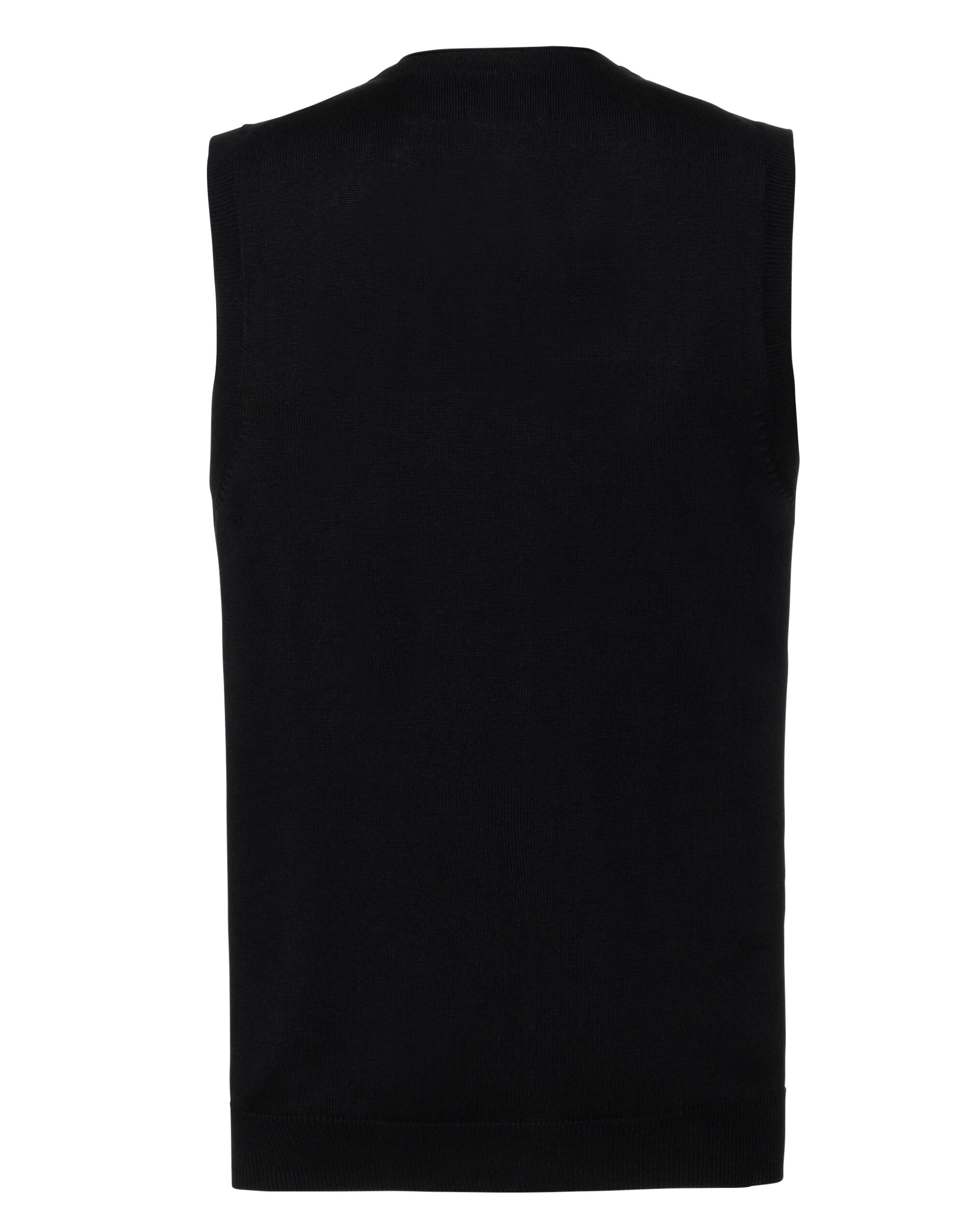 R719M Men’s V-Neck Sleeveless Knitted Cardigan Black