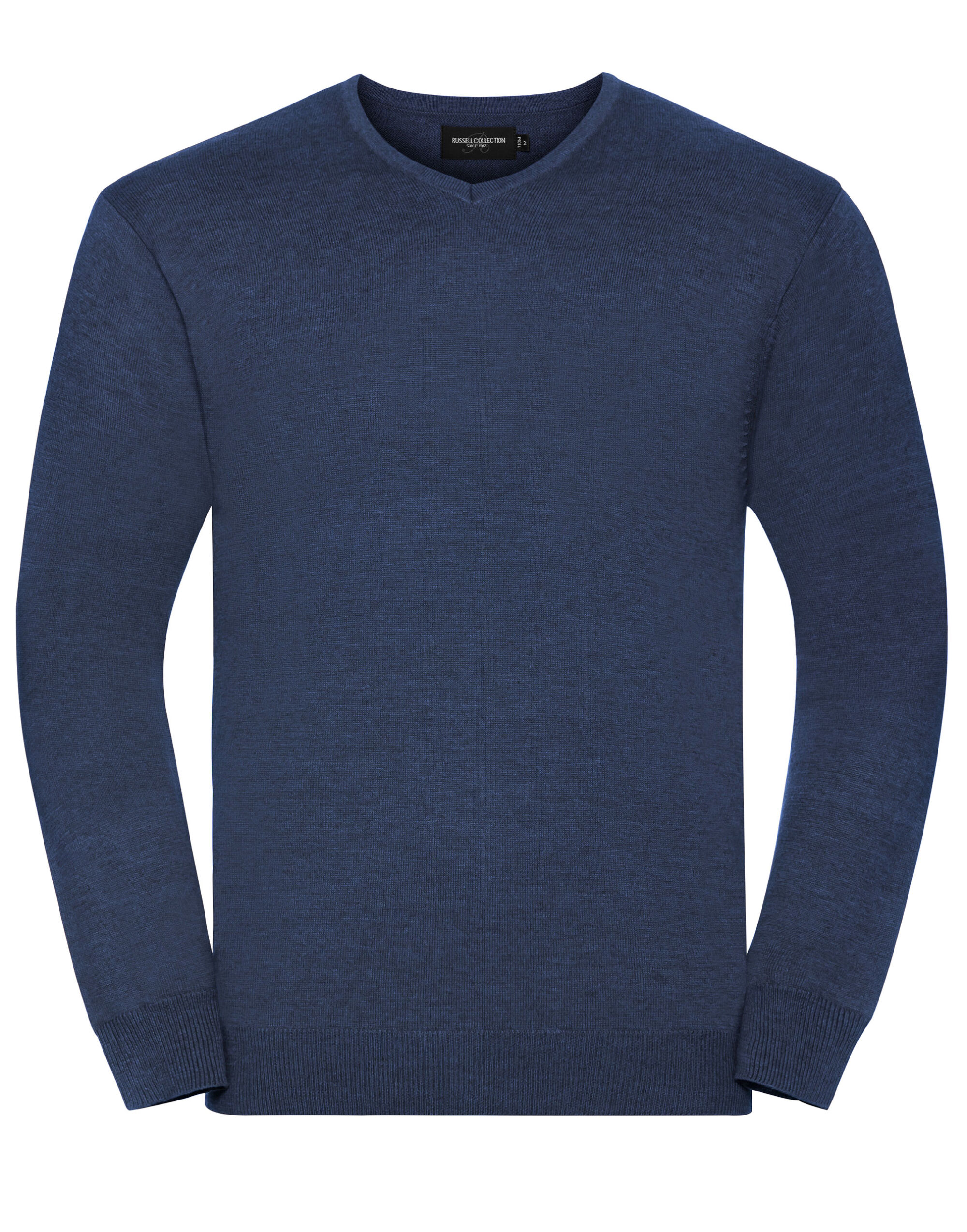 Denim Marl Men’s V-Neck Knitted Pullover Denim Marl Men’s V-Neck Knitted Pullover
