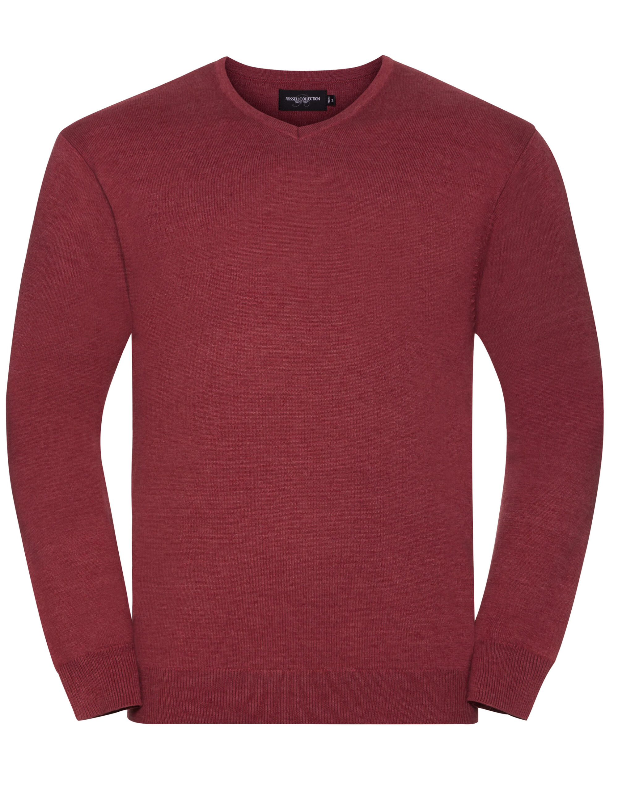 Cranberry Marl Men’s V-Neck Knitted Pullover Cranberry Marl Men’s V-Neck Knitted Pullover