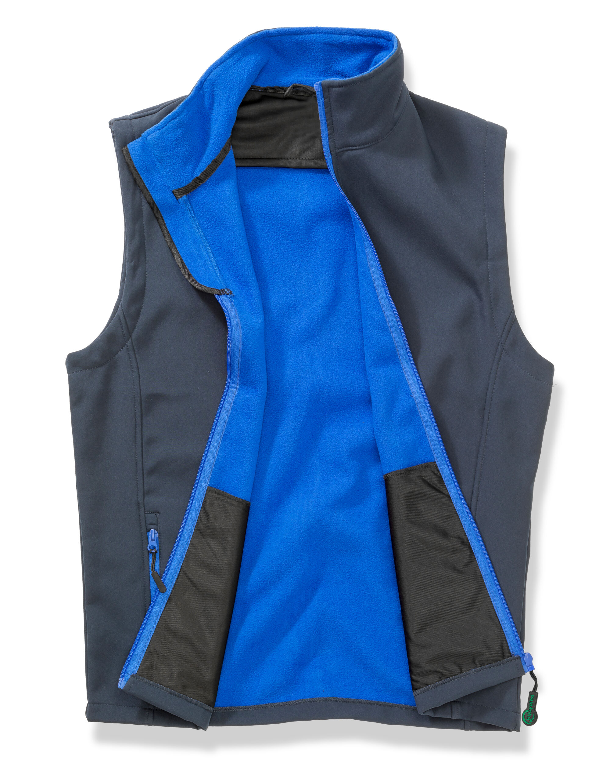 R232M Men’s Printable Softshell Bodywarmer with Recycled Fleece Inner Navy/Royal