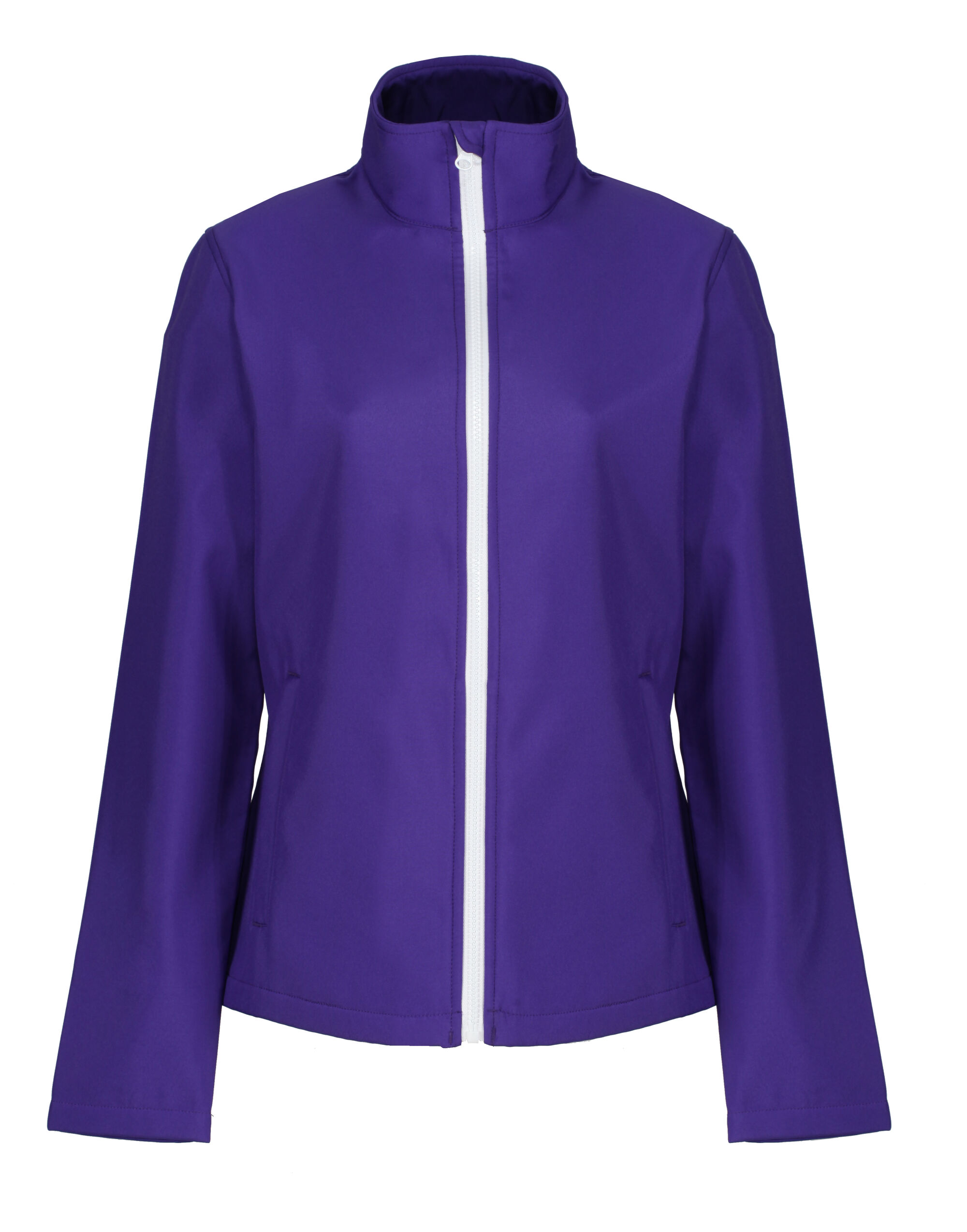 TRA629 Ablaze Women’s Printable Softshell Vibrant Purple/ White