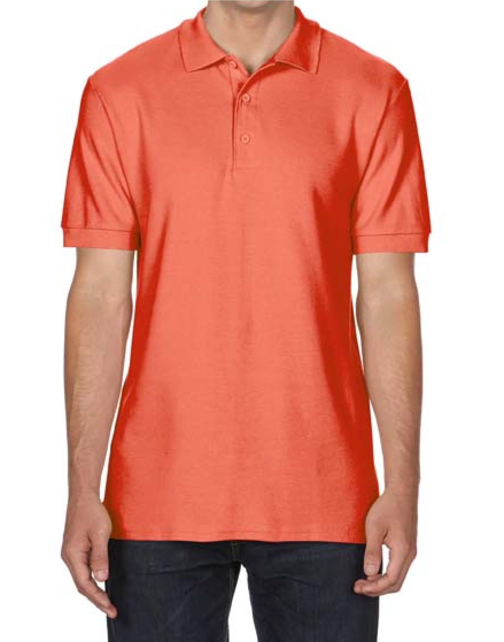 Bright Salmon Premium Cotton® Adult Double Piqué Polo Bright Salmon Premium Cotton® Adult Double Piqué Polo