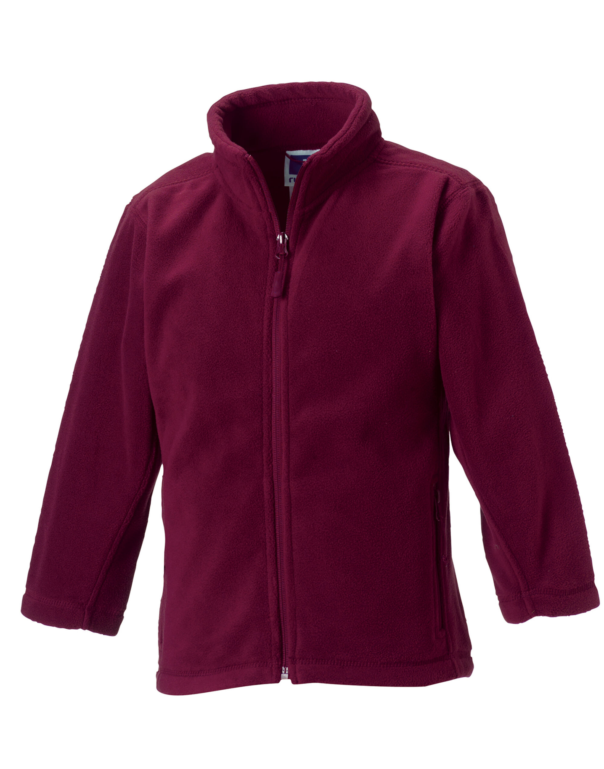 8700B Burgundy Kids Full Zip Outdoor Fleece