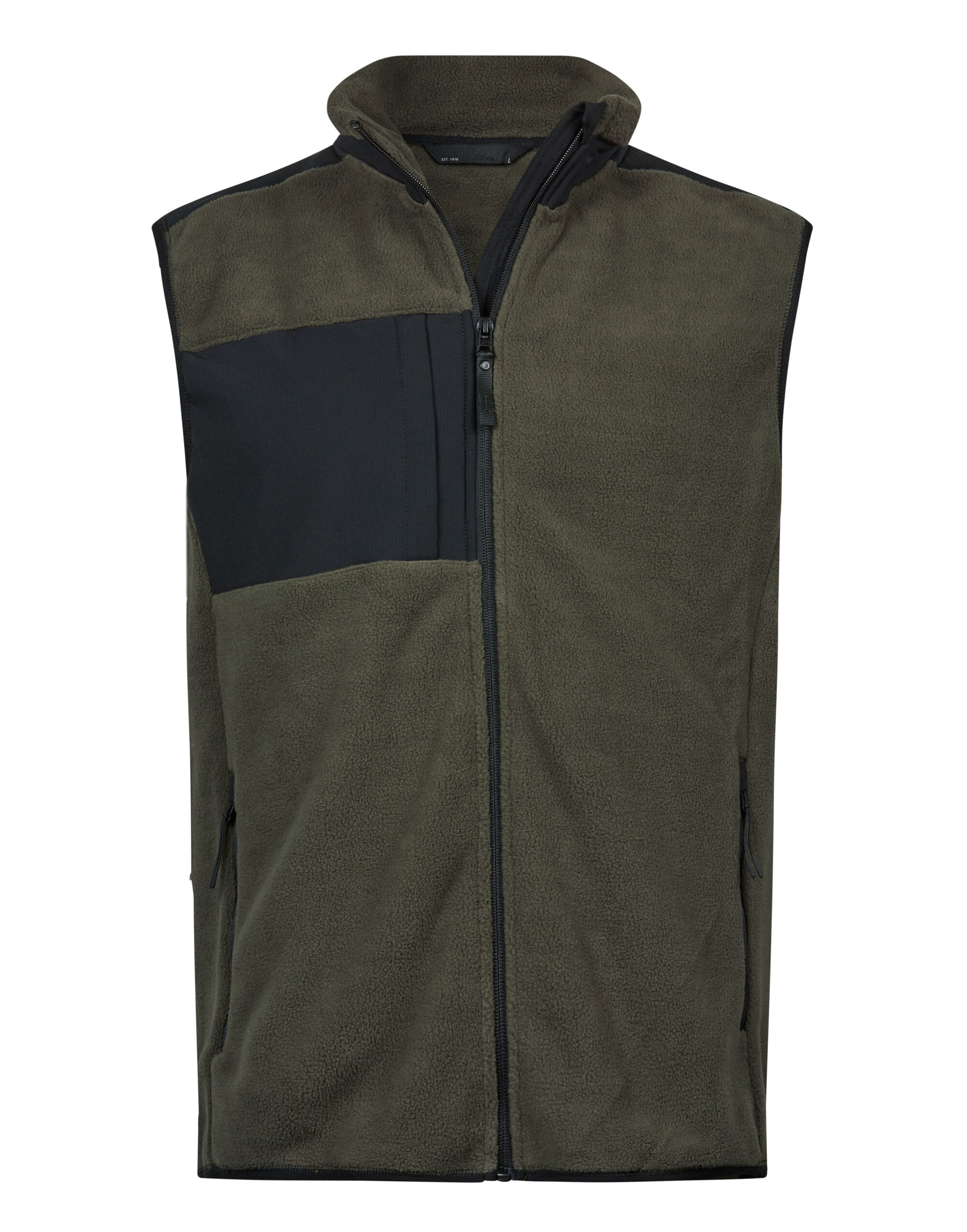 TJ9122 Mountain Fleece Bodywarmer Deep Green/ Black
