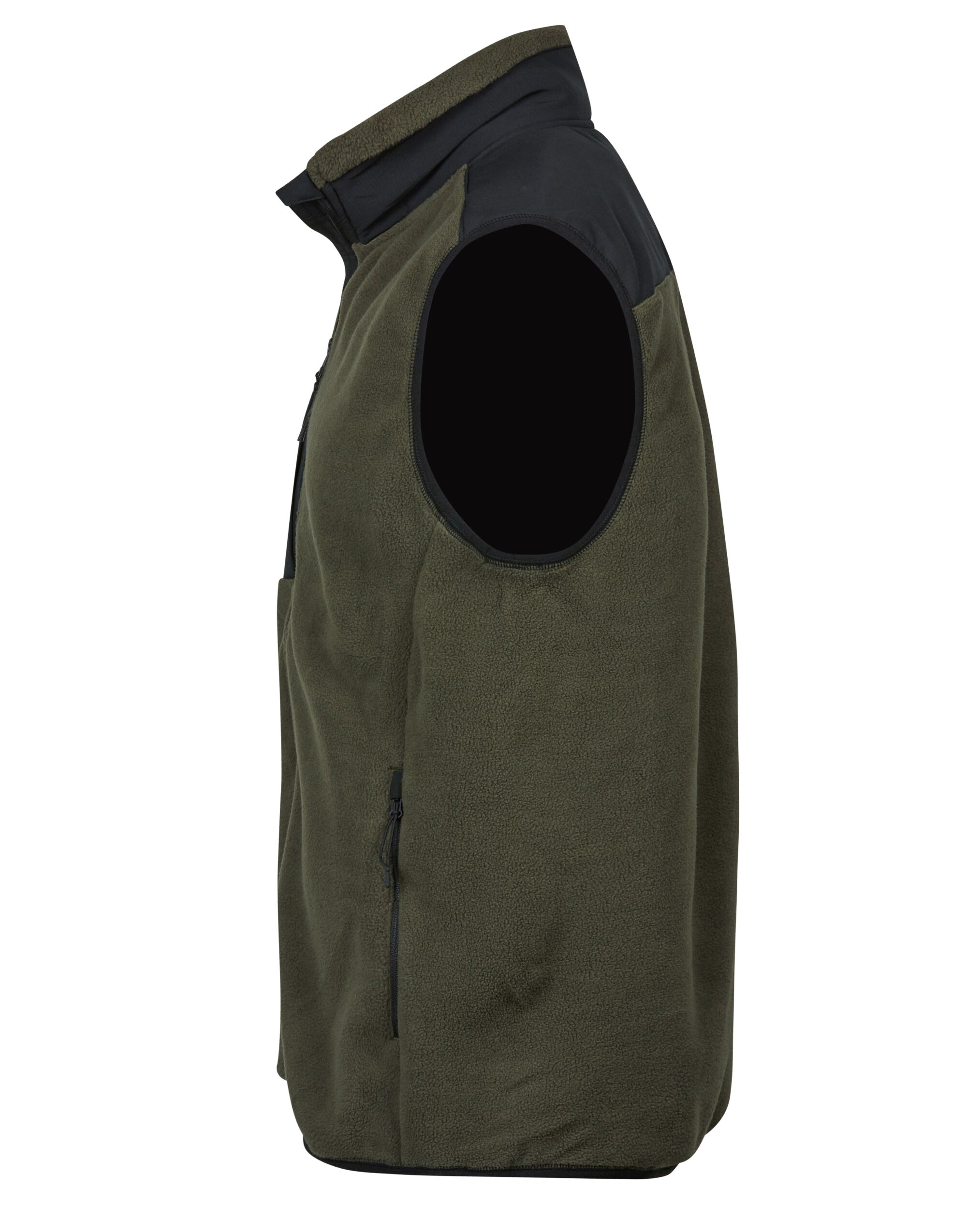 TJ9122 Mountain Fleece Bodywarmer Deep Green/ Black