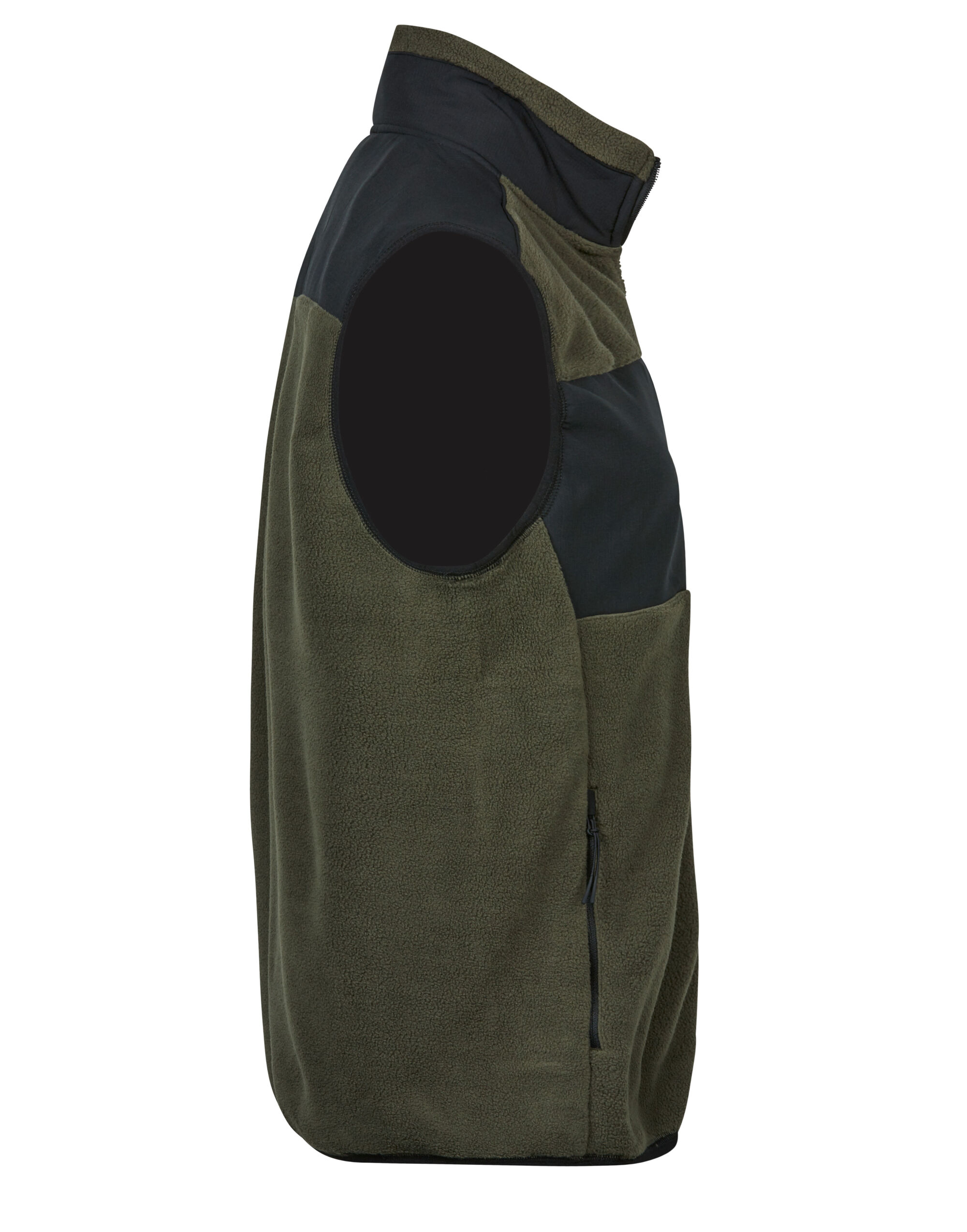 TJ9122 Mountain Fleece Bodywarmer Deep Green/ Black