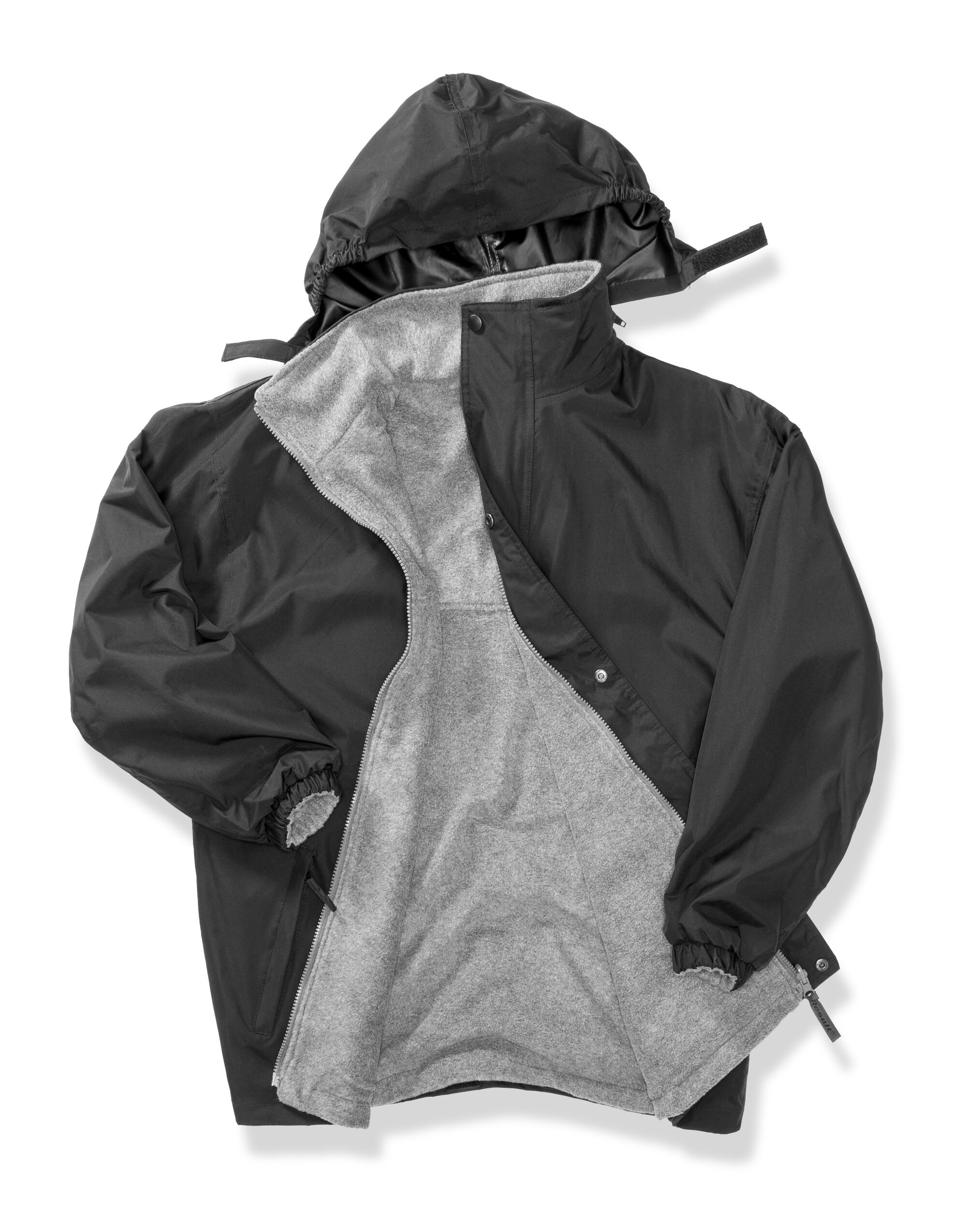 R160X Recycled Fleece Lined Stormdri 4000 Jacket Black/Grey