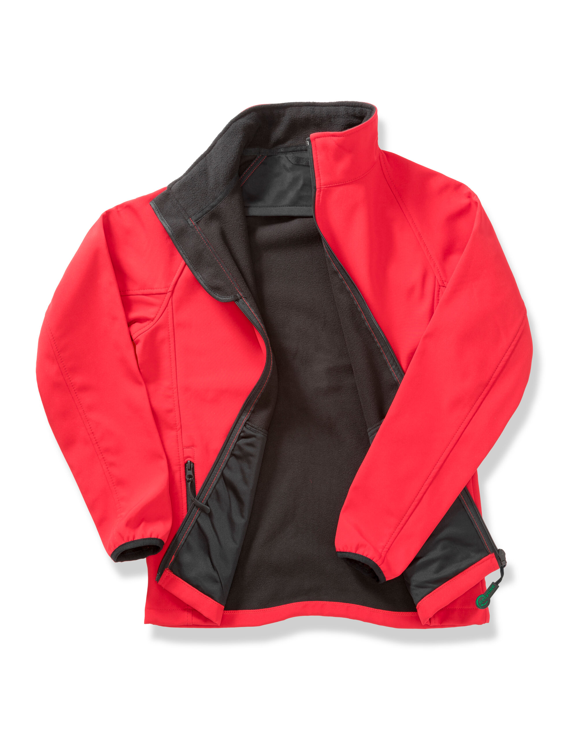 R231M Men’s Printable Softshell Jacket with Recycled Inner Fleece Red/Black