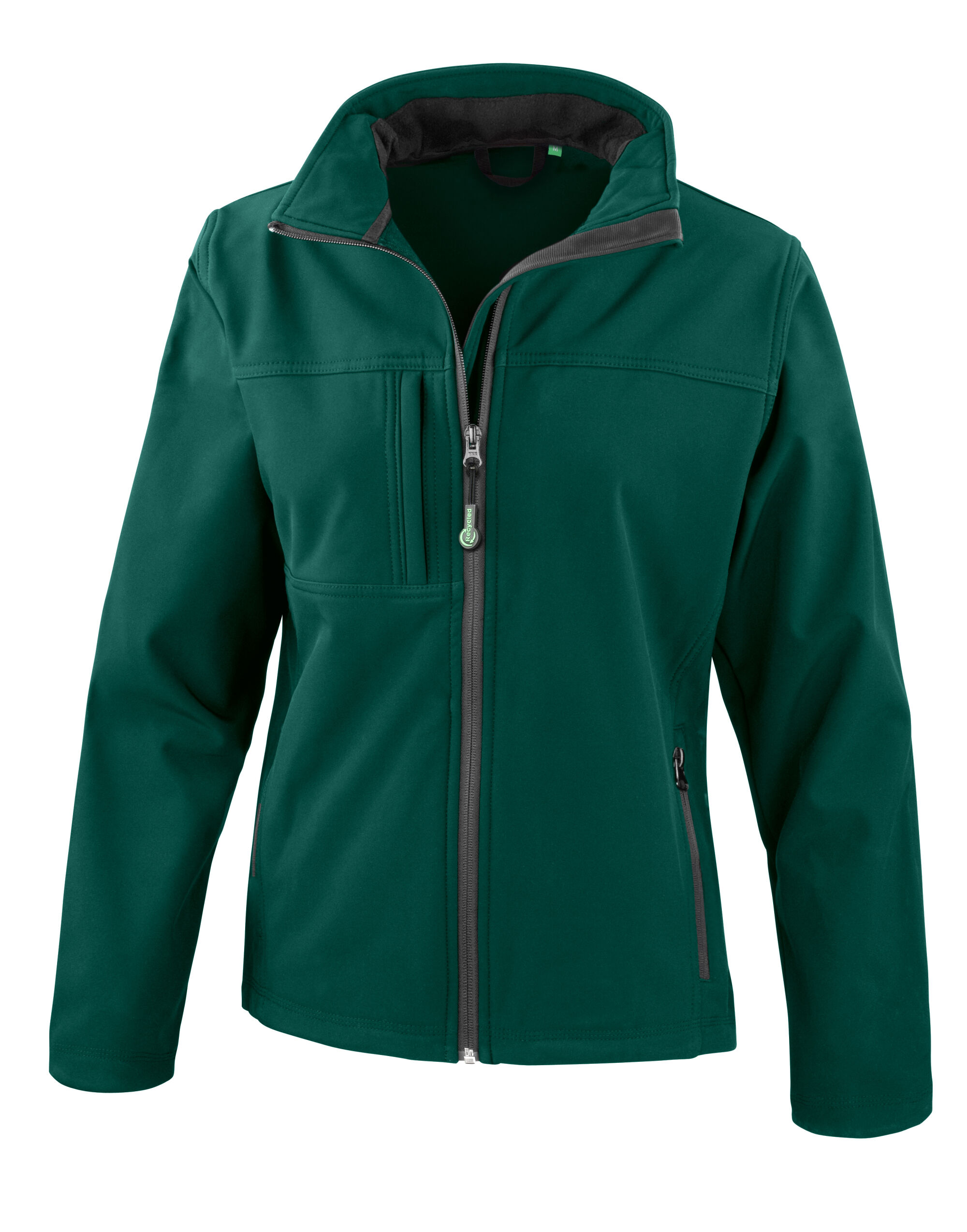 R121F Women’s Recycled 3-Layer Classic Softshell Jacket Bottle Green