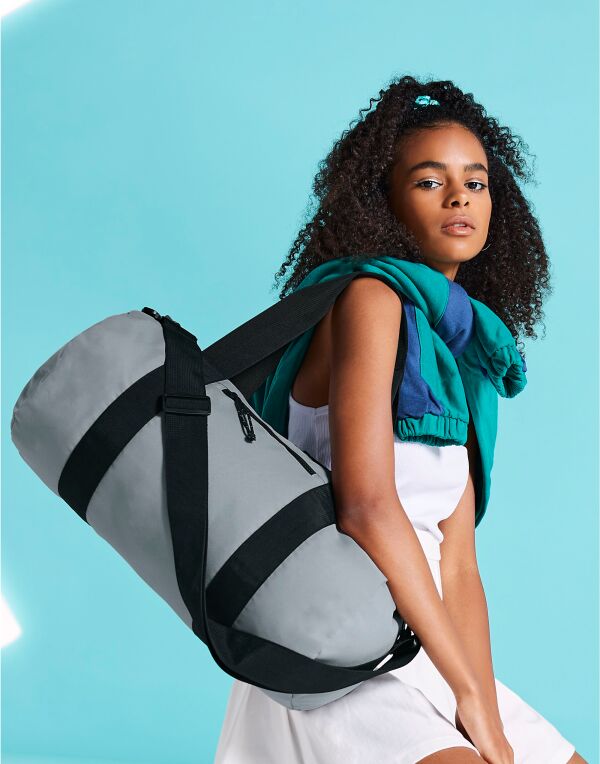 Military Green Recycled Barrel Bag