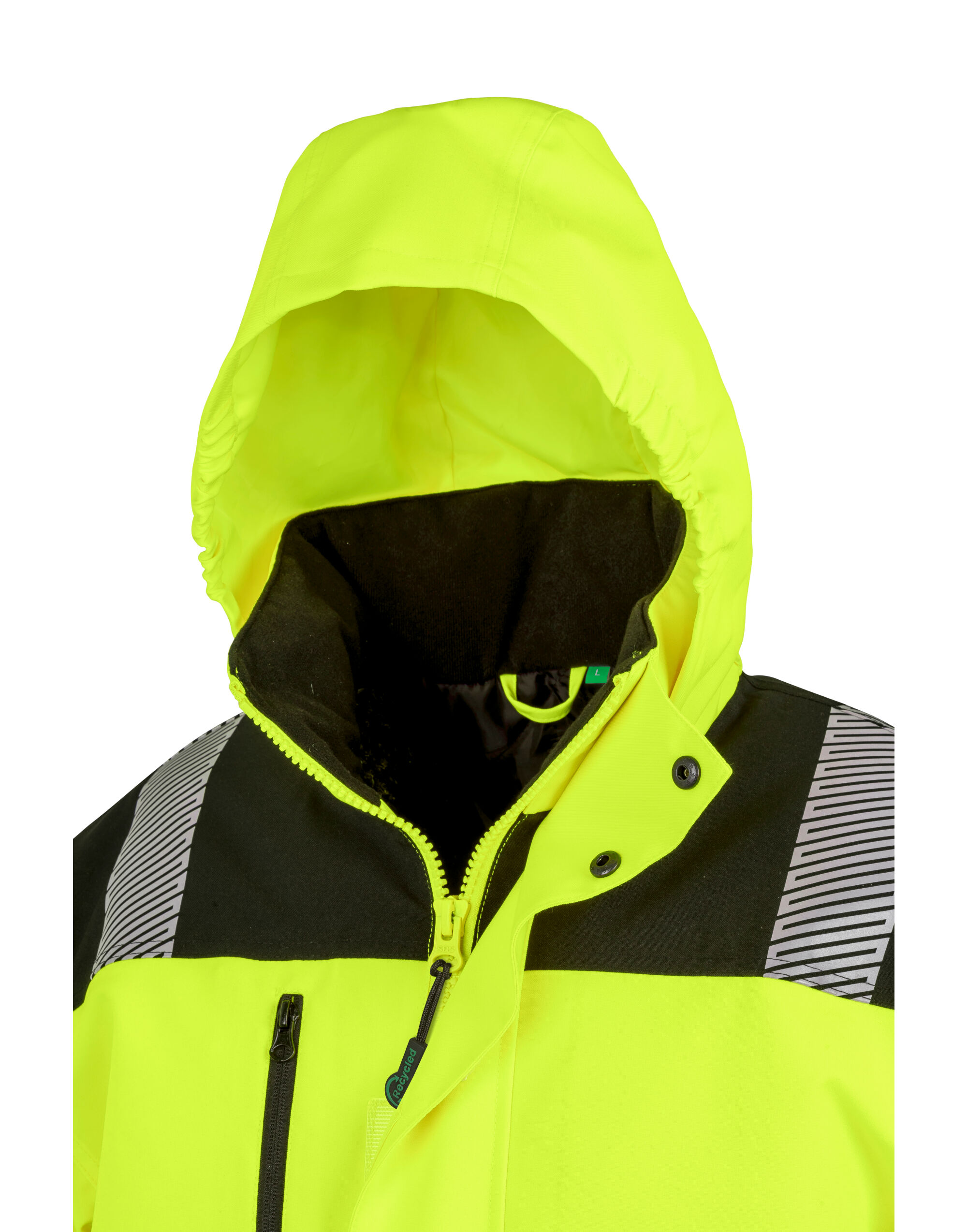 R475X Recycled Extreme Tech Printable Softshell Coat Fluorescent Yellow/Black