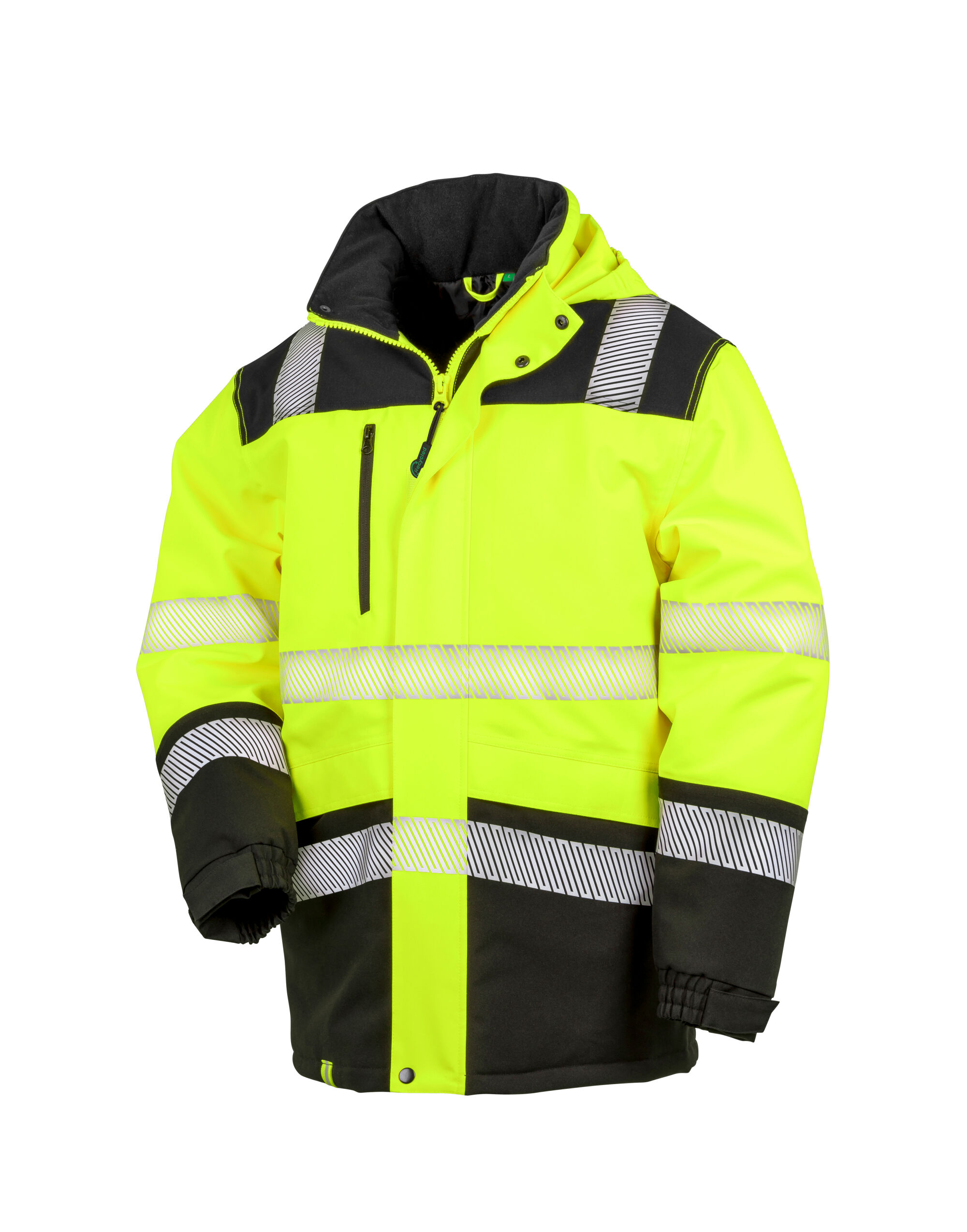 R475X Fluorescent Yellow/Black Recycled Extreme Tech Printable Softshell Coat