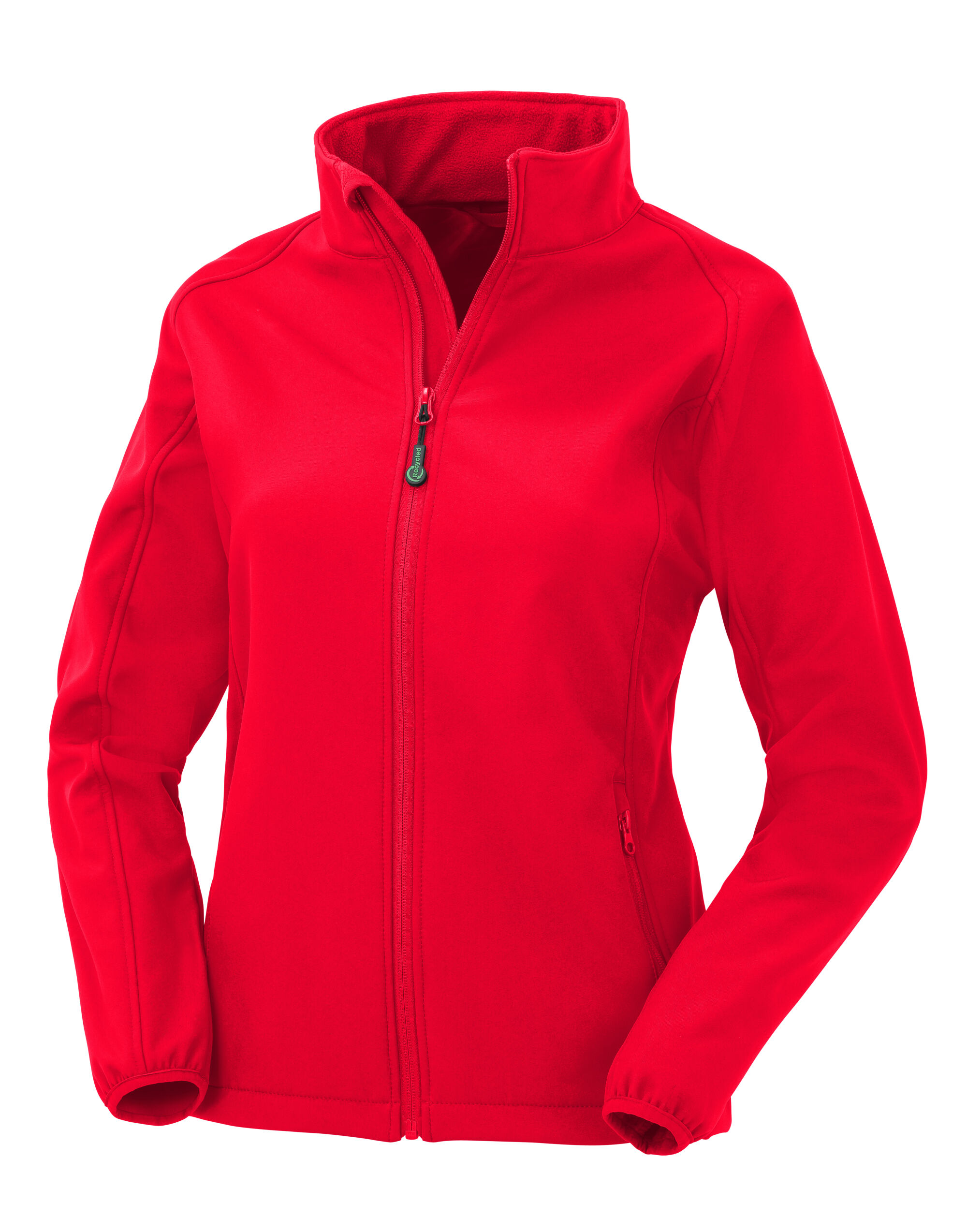 R901F Ladies’ Recycled 2-Layer Printable Softshell Red