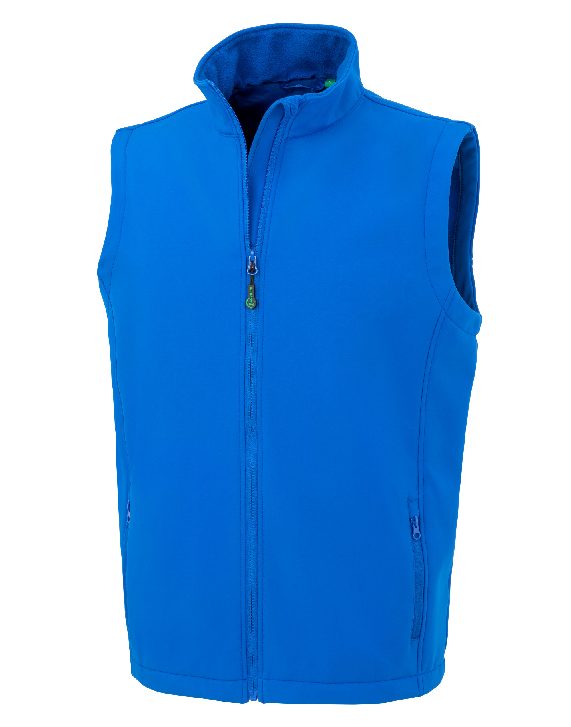 R902M Royal Blue Men’s Recycled 2-Layer Printable Softshell Bodywarmer