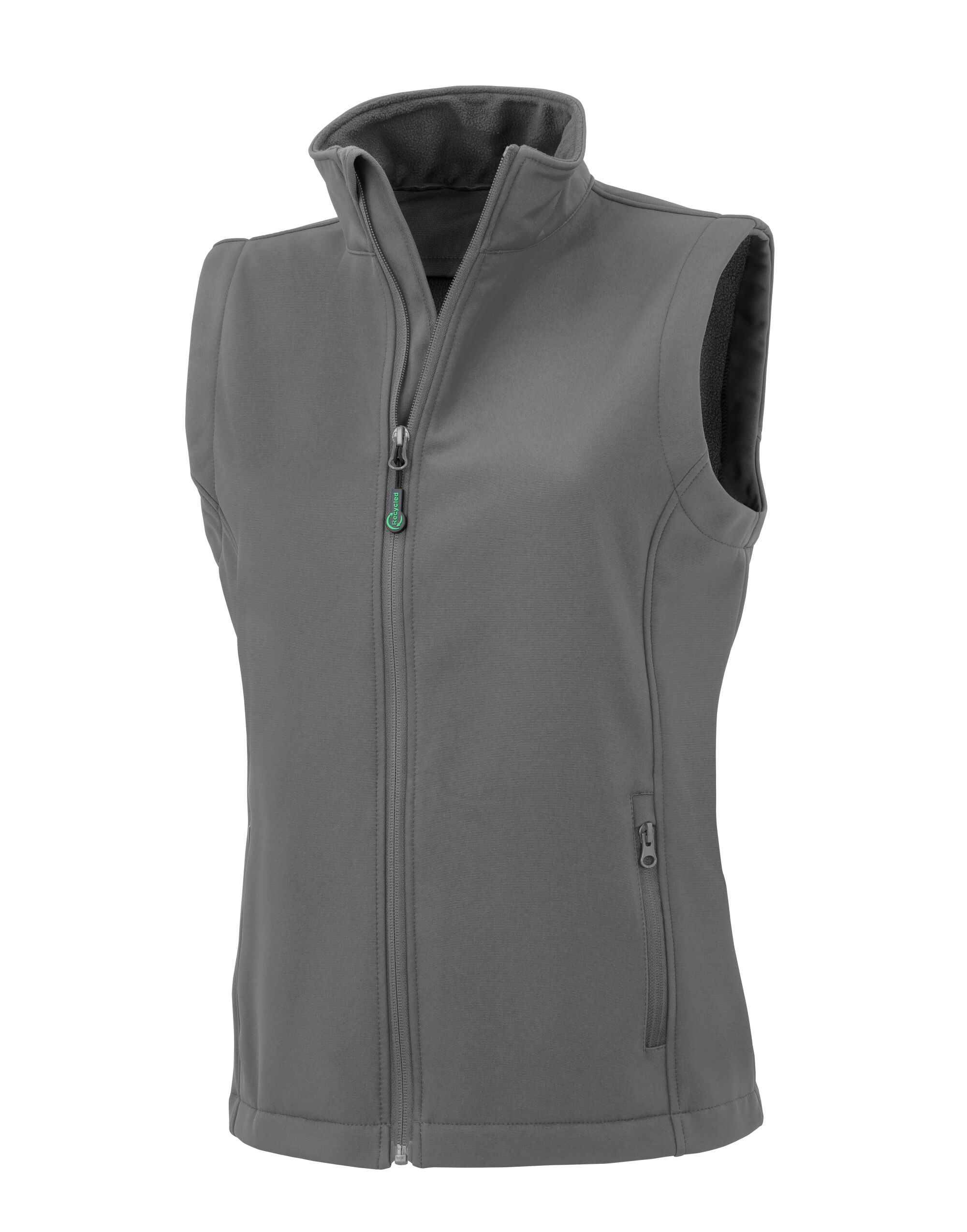 R902F Ladies’ Recycled 2-Layer Printable Softshell Bodywarmer Workguard Grey