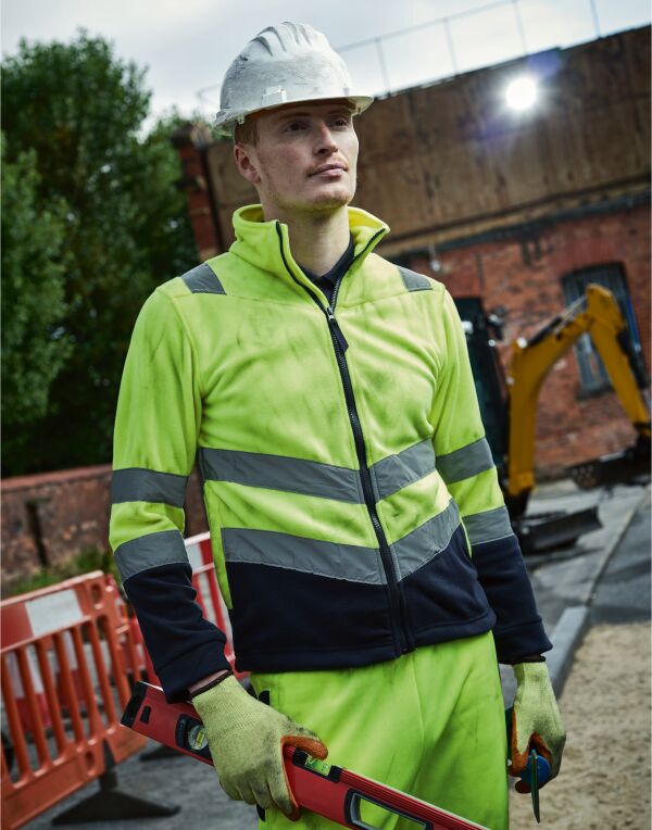Hi Vis Orange/Navy Pro Hi Vis 250 Fleece