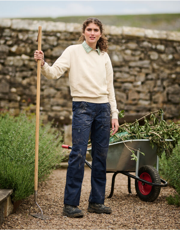 TRJ601L Women’s Pro Action Trousers (L) Navy