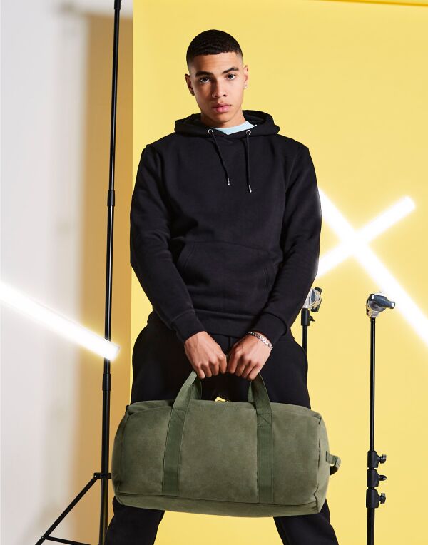 BG655 Vintage Canvas Barrel Bag Vintage Oxford Navy