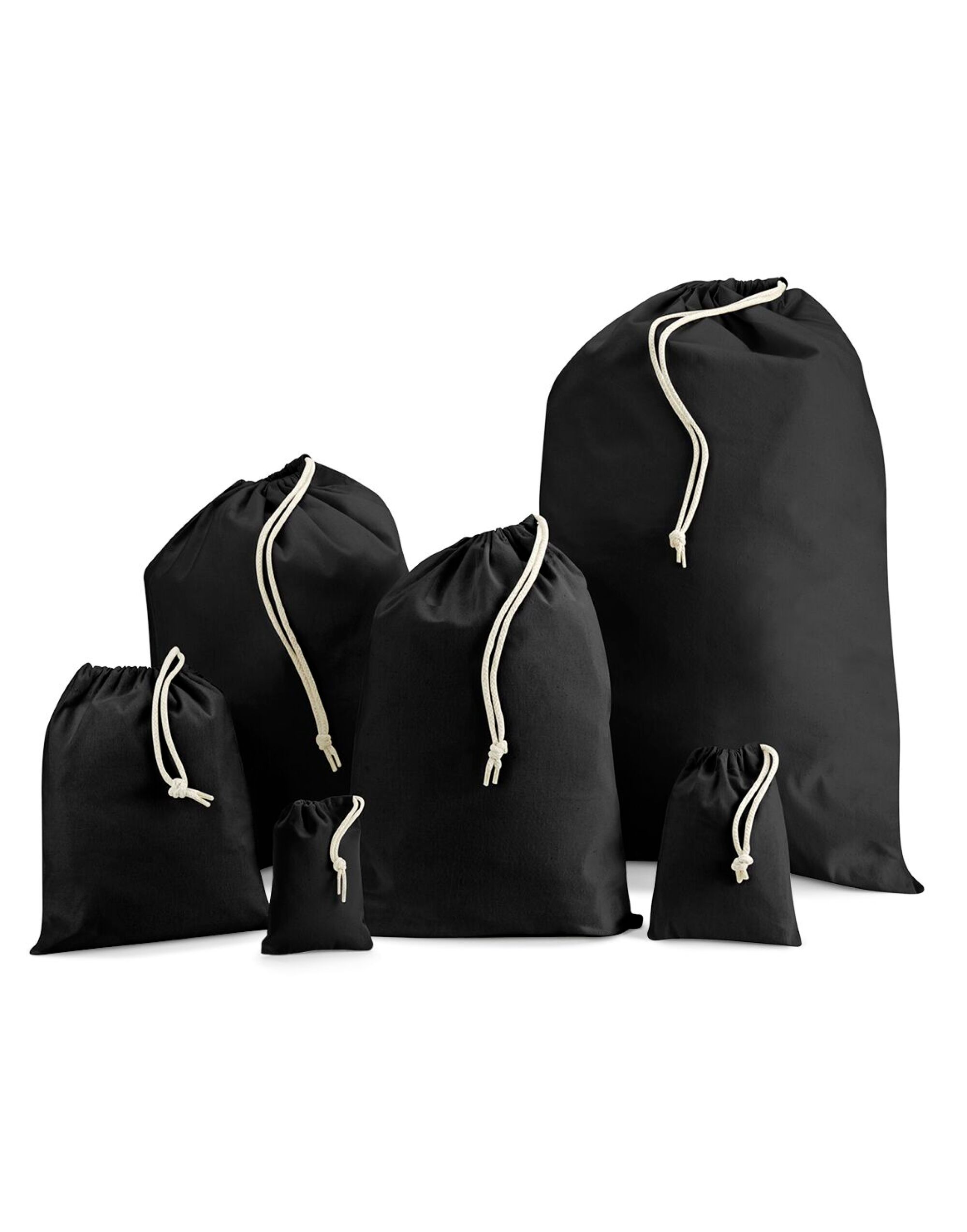 W915 Black Recycled Cotton Stuff Bag