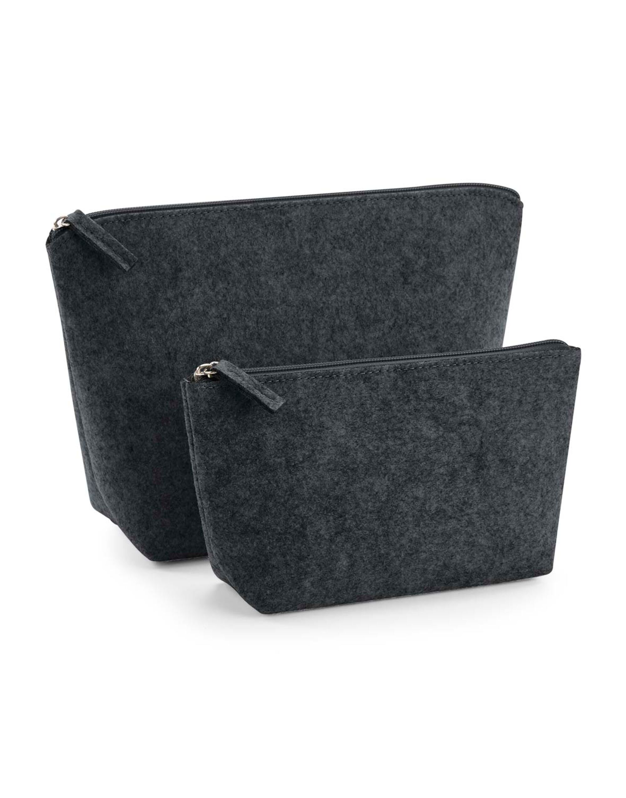 BG724 Charcoal Melange Felt Accessory Bag BG724 Charcoal Melange Felt Accessory Bag