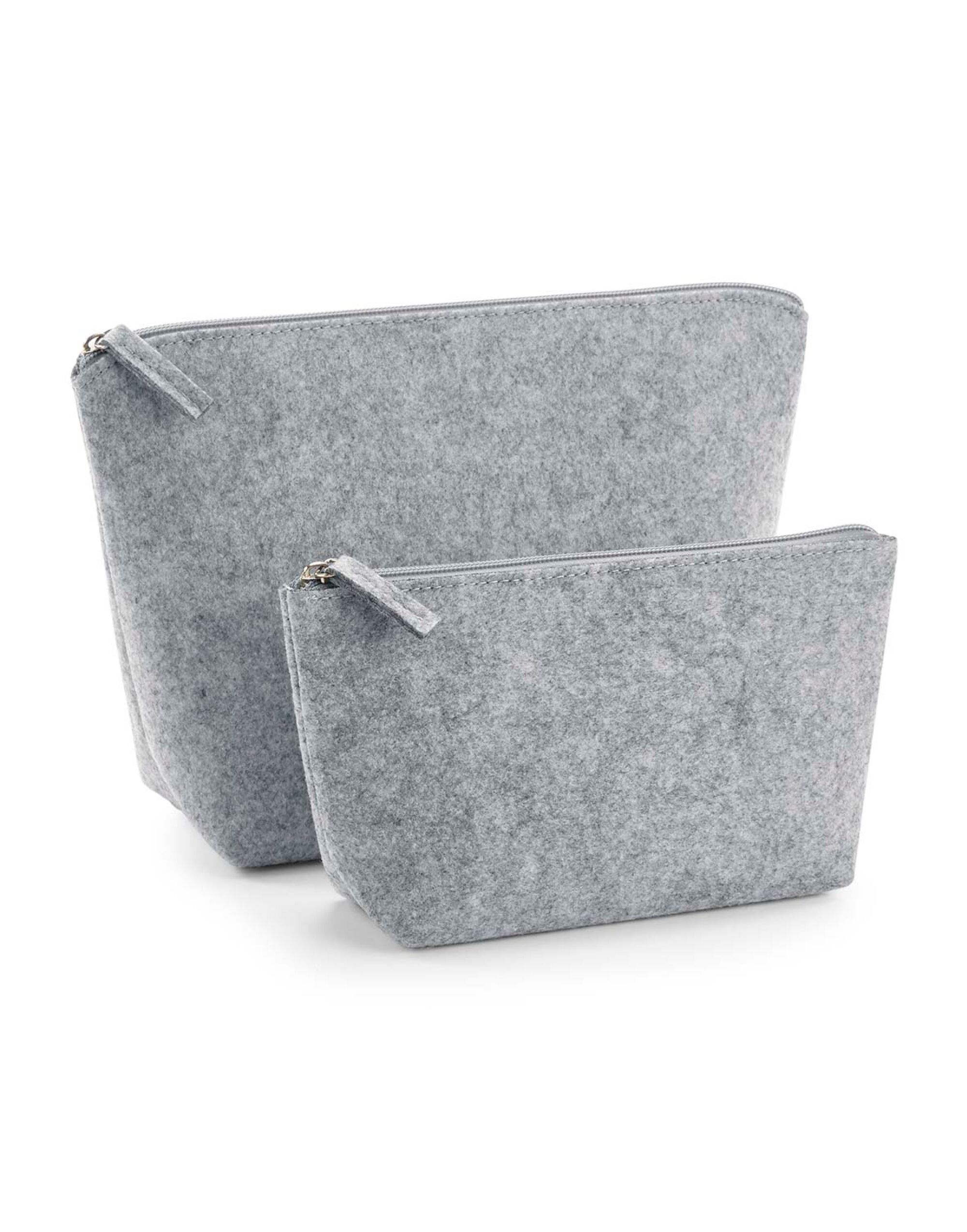 BG724 Grey Melange Felt Accessory Bag
