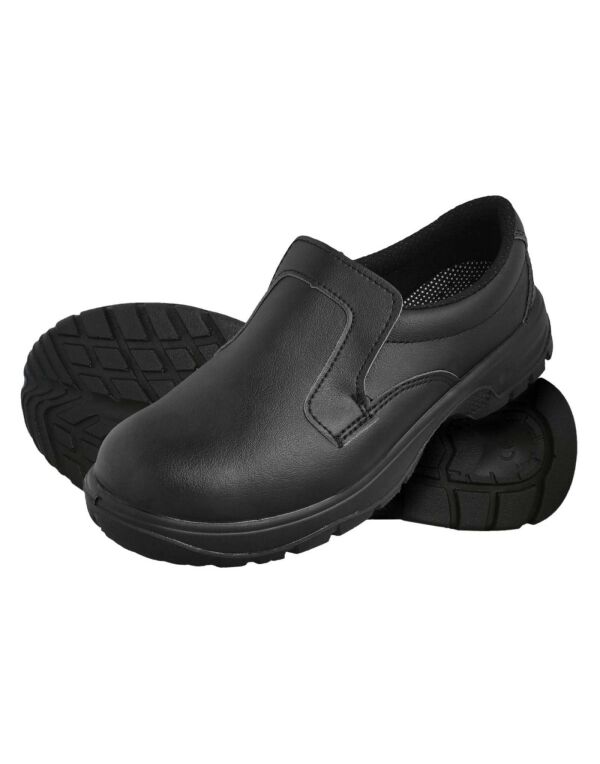 DK40 Black Comfort Grip Slip-On Safety Shoe