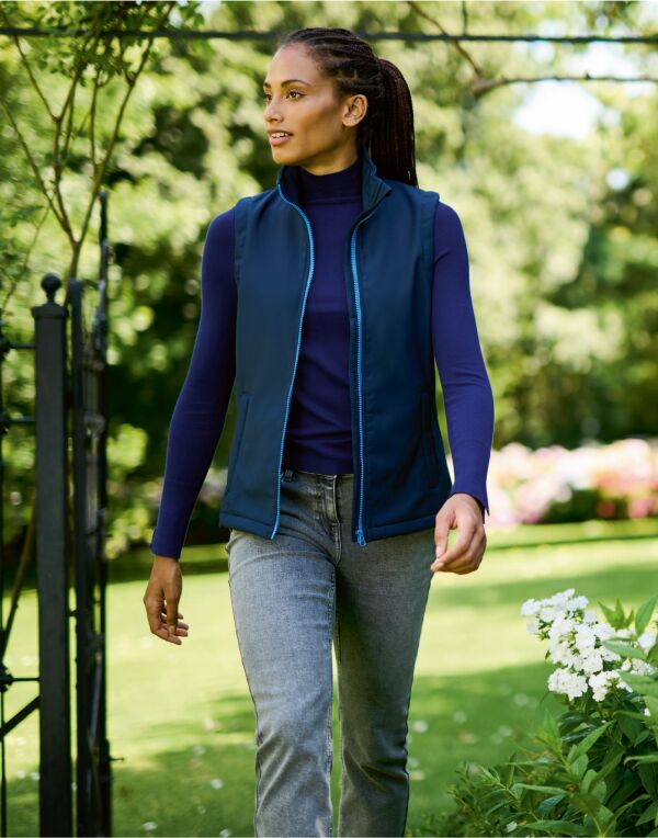 Black/Black Ablaze Women’s Printable Softshell Bodywarmer