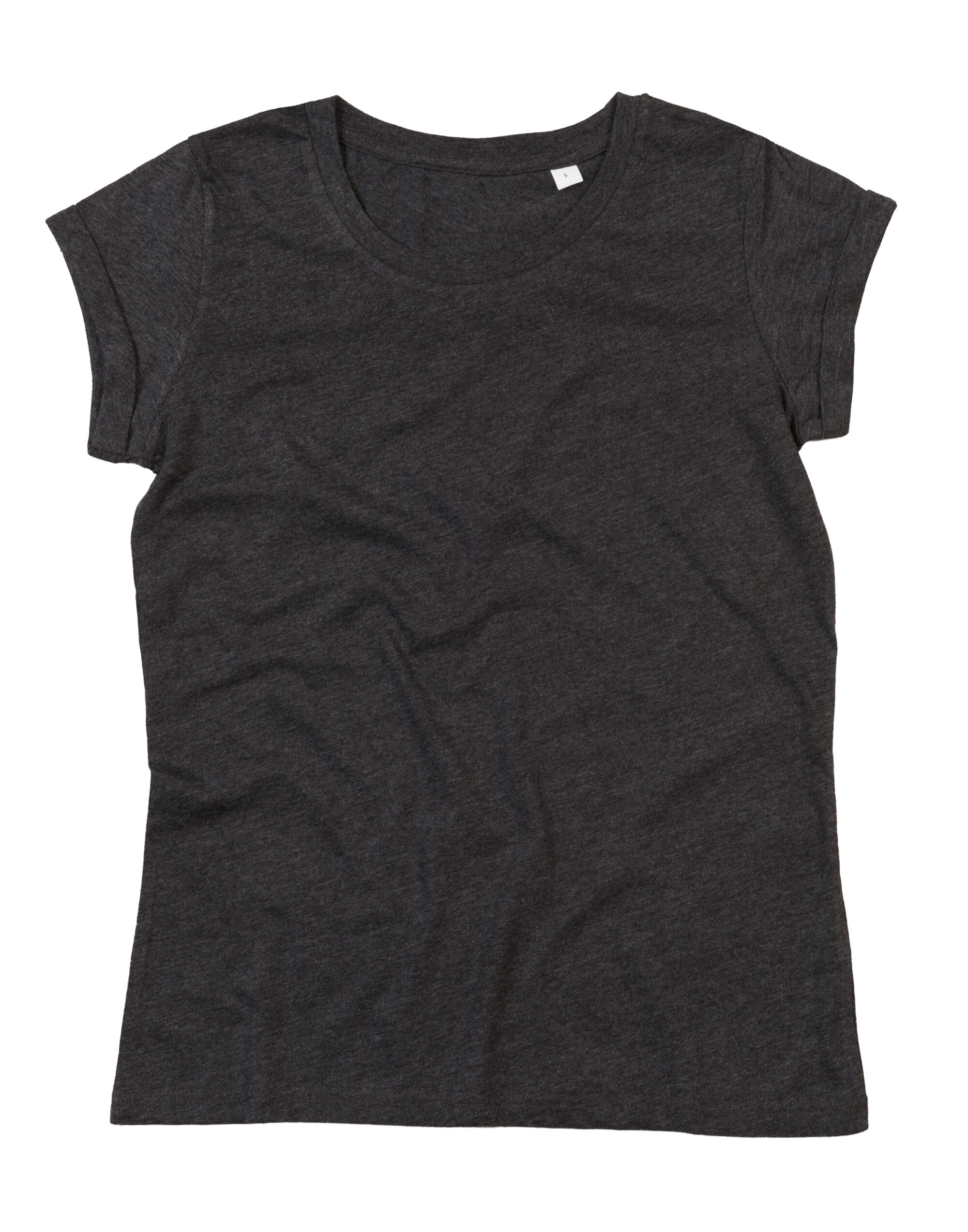 M81 Women’s Roll Sleeve T Charcoal Grey Melange