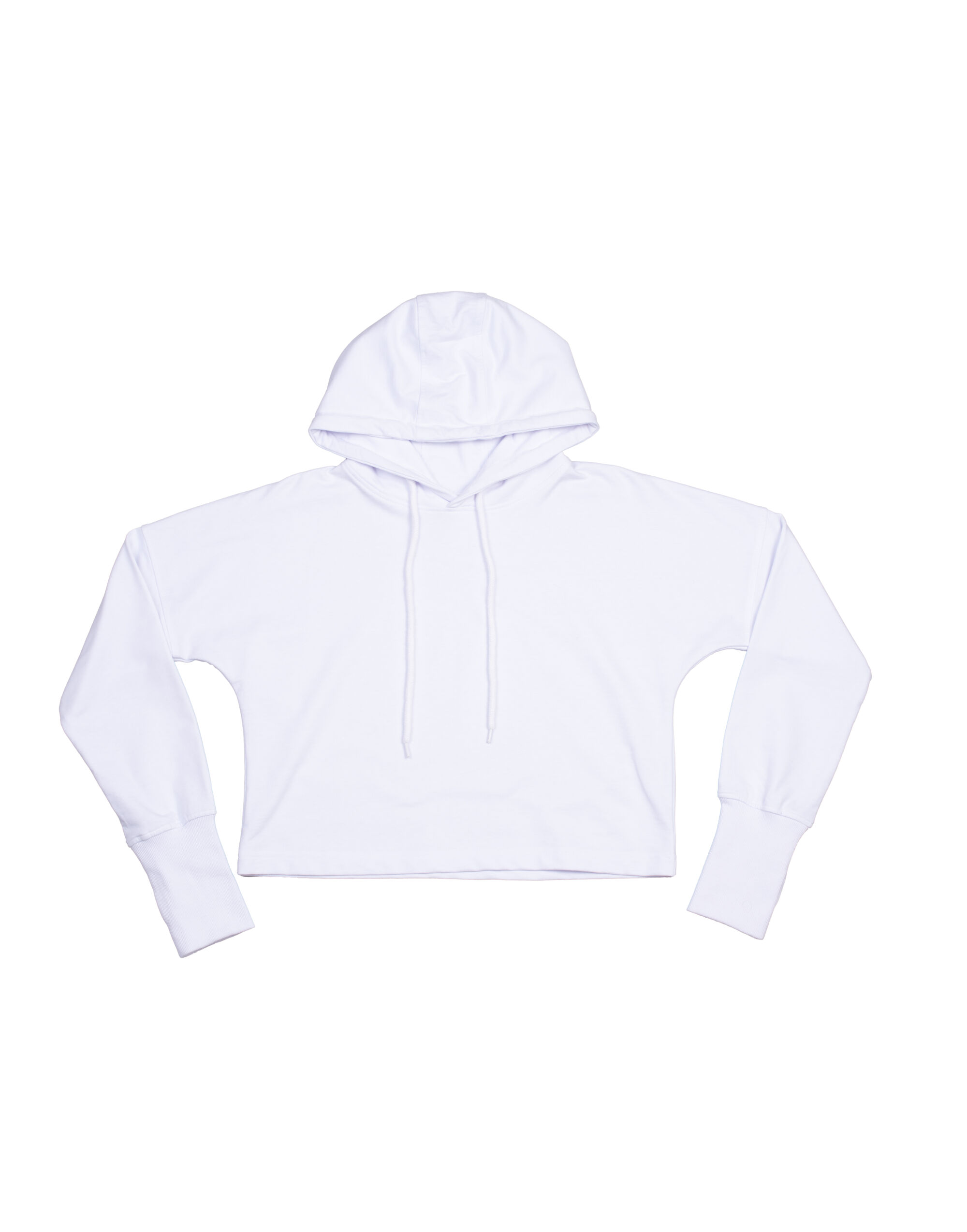M140 White Cropped Hoodie