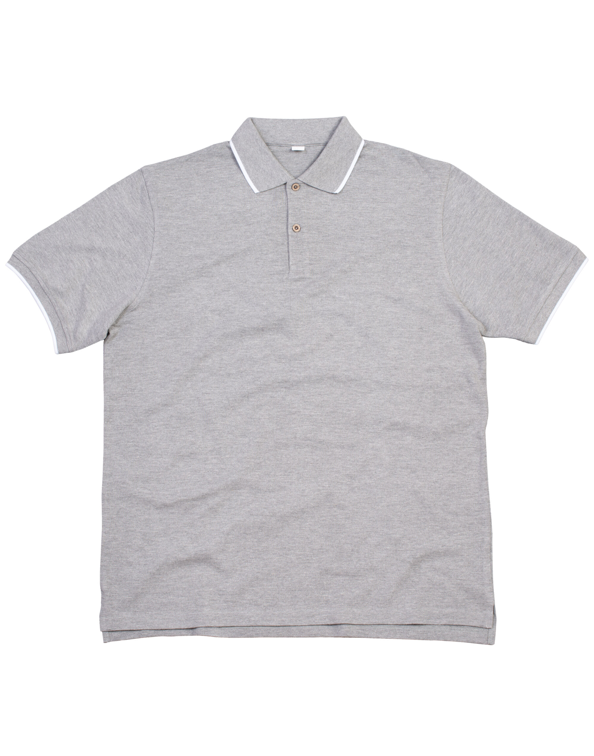M191 The Tipped Polo Heather Grey Melange/White M191 The Tipped Polo Heather Grey Melange/White
