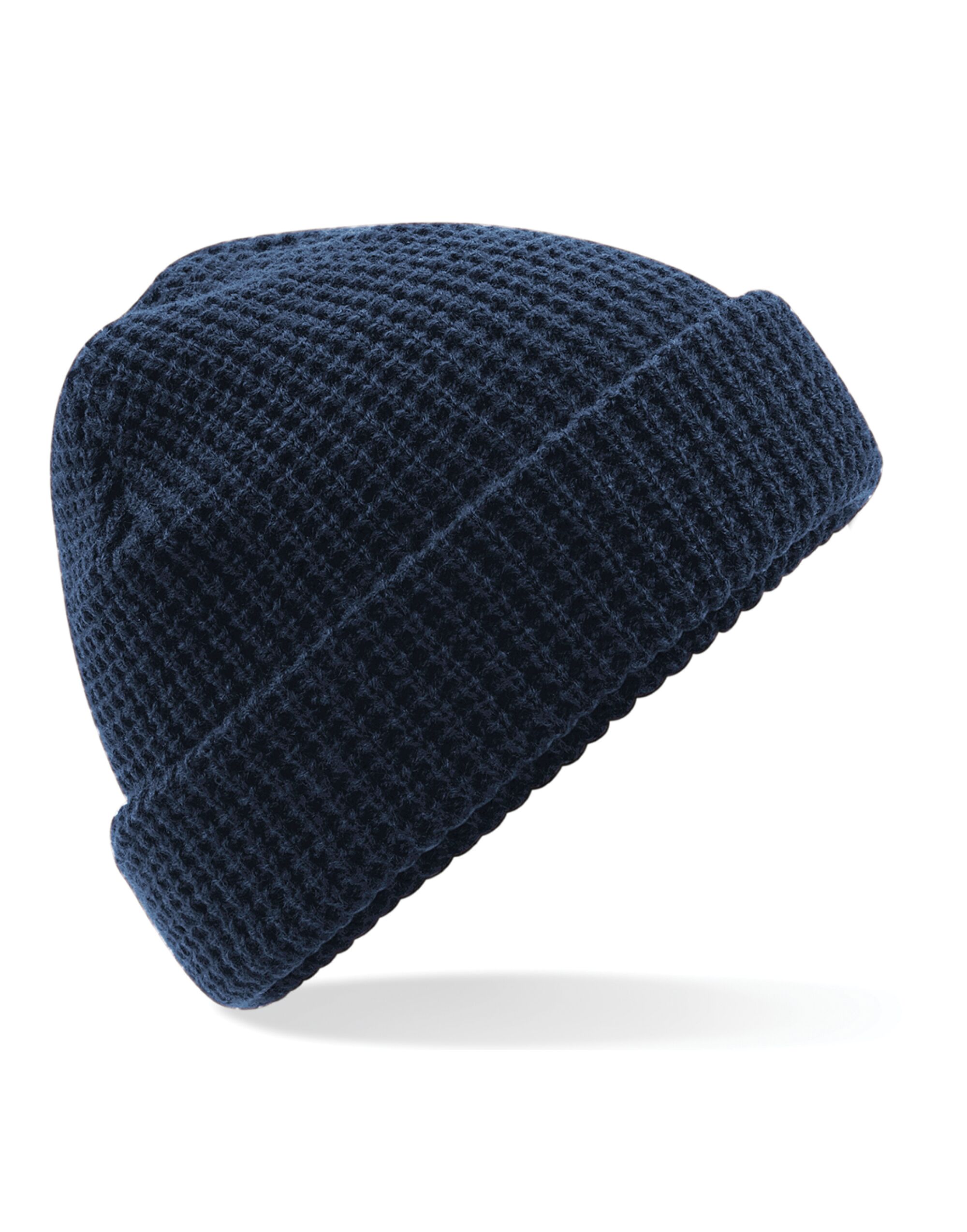 B422 Classic Waffle Knit Beanie French Navy
