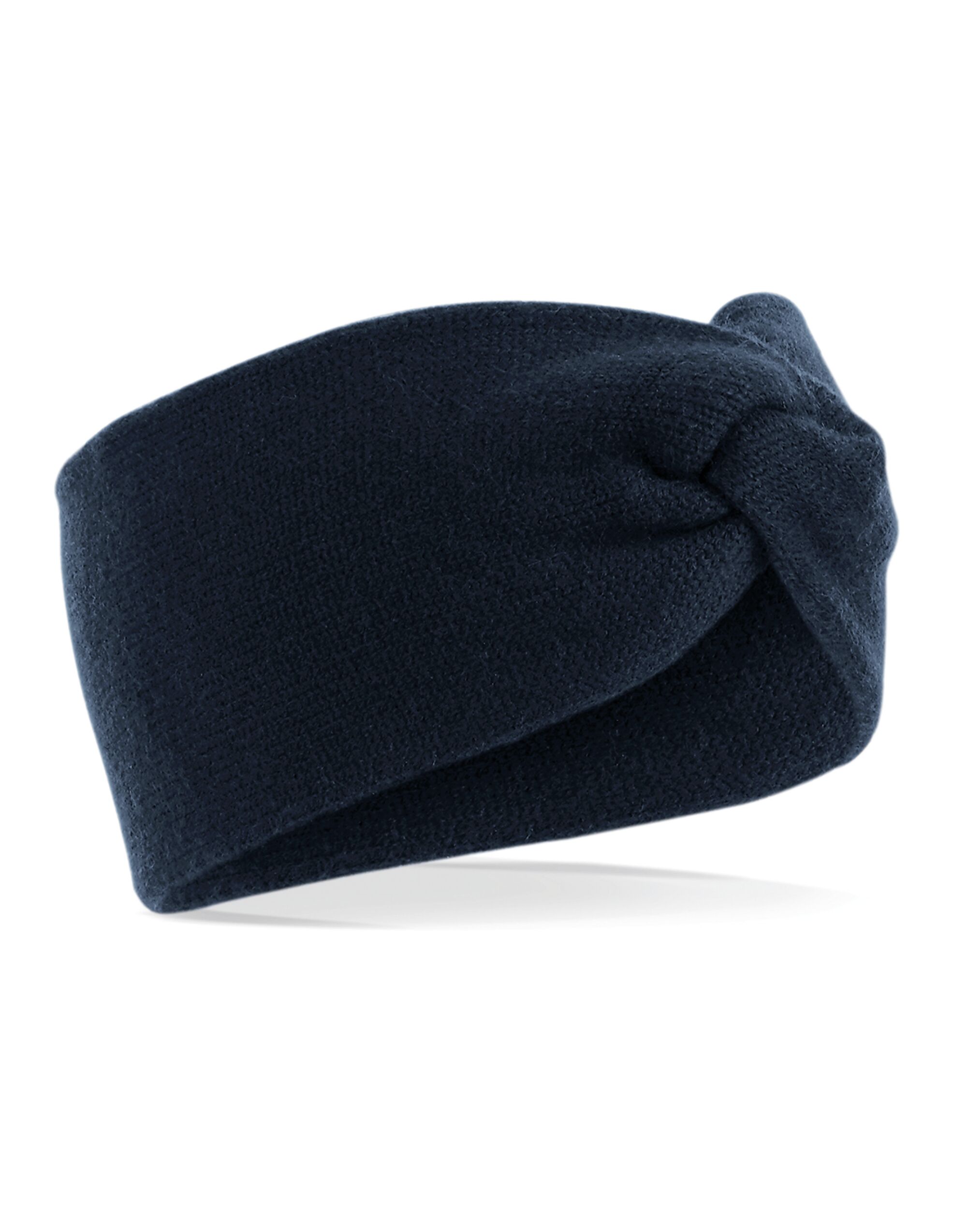 French Navy Twist Knit Headband