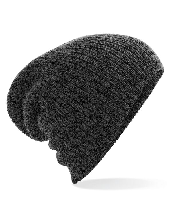 Black Heavy Gauge Slouch Beanie