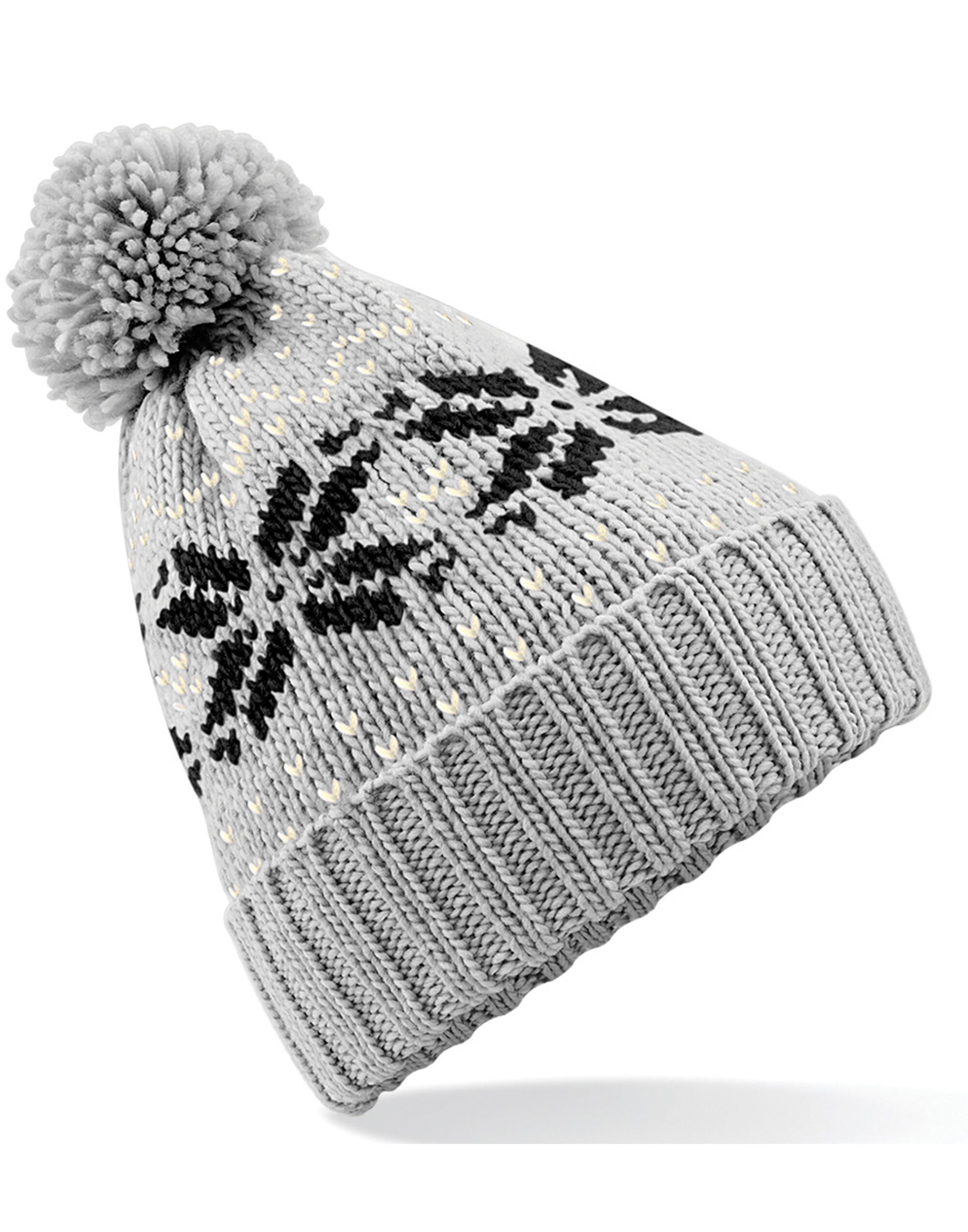 Light Grey/Black/Off White Fair Isle Snowstar® Beanie Light Grey/Black/Off White Fair Isle Snowstar® Beanie