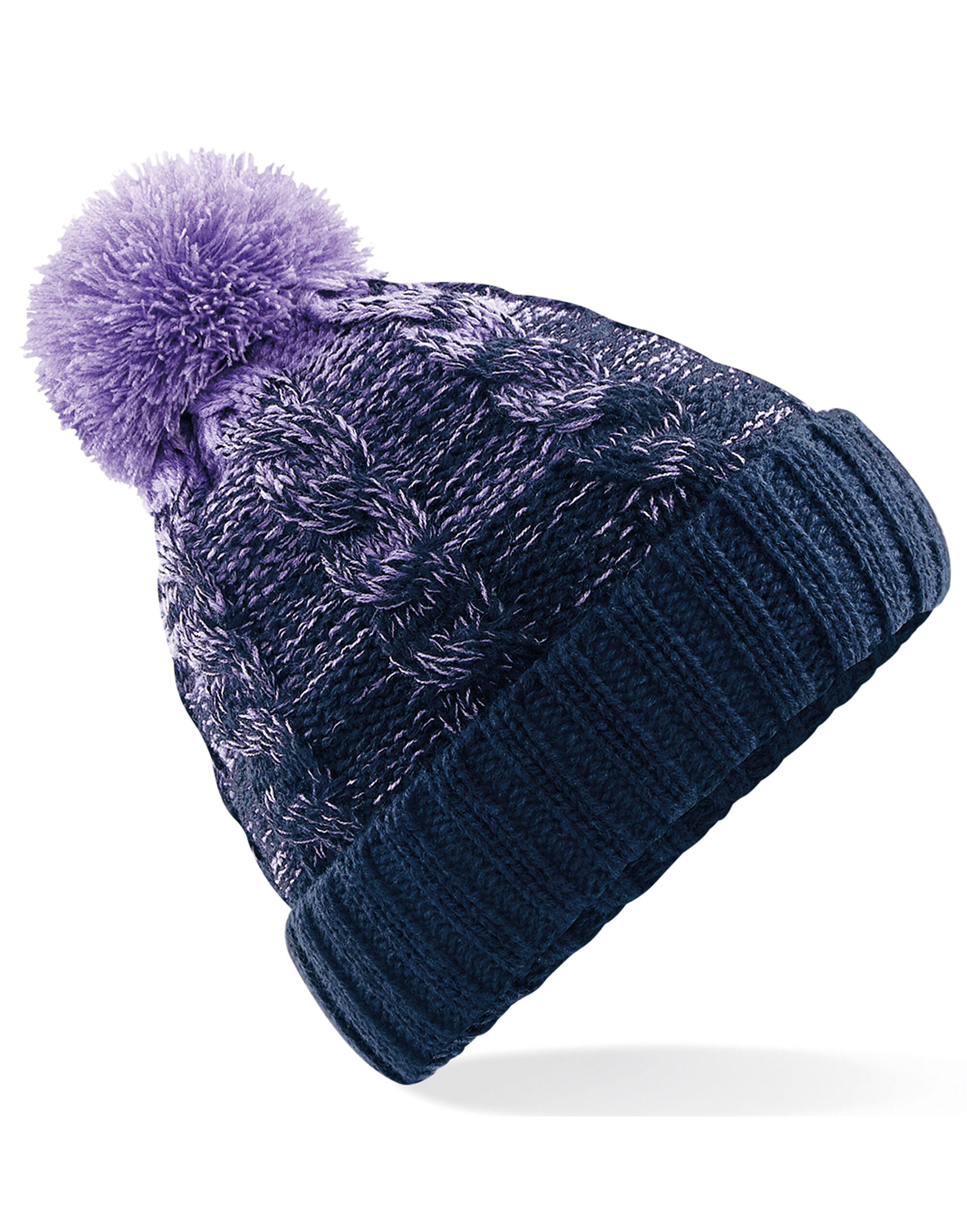 B459 Ombré Beanie Lavender/French Navy