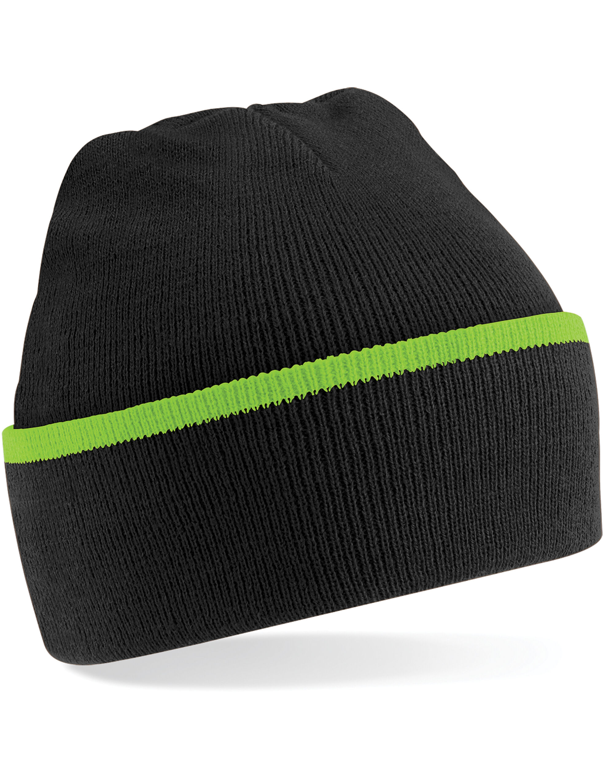 Black/Lime Green Teamwear Beanie